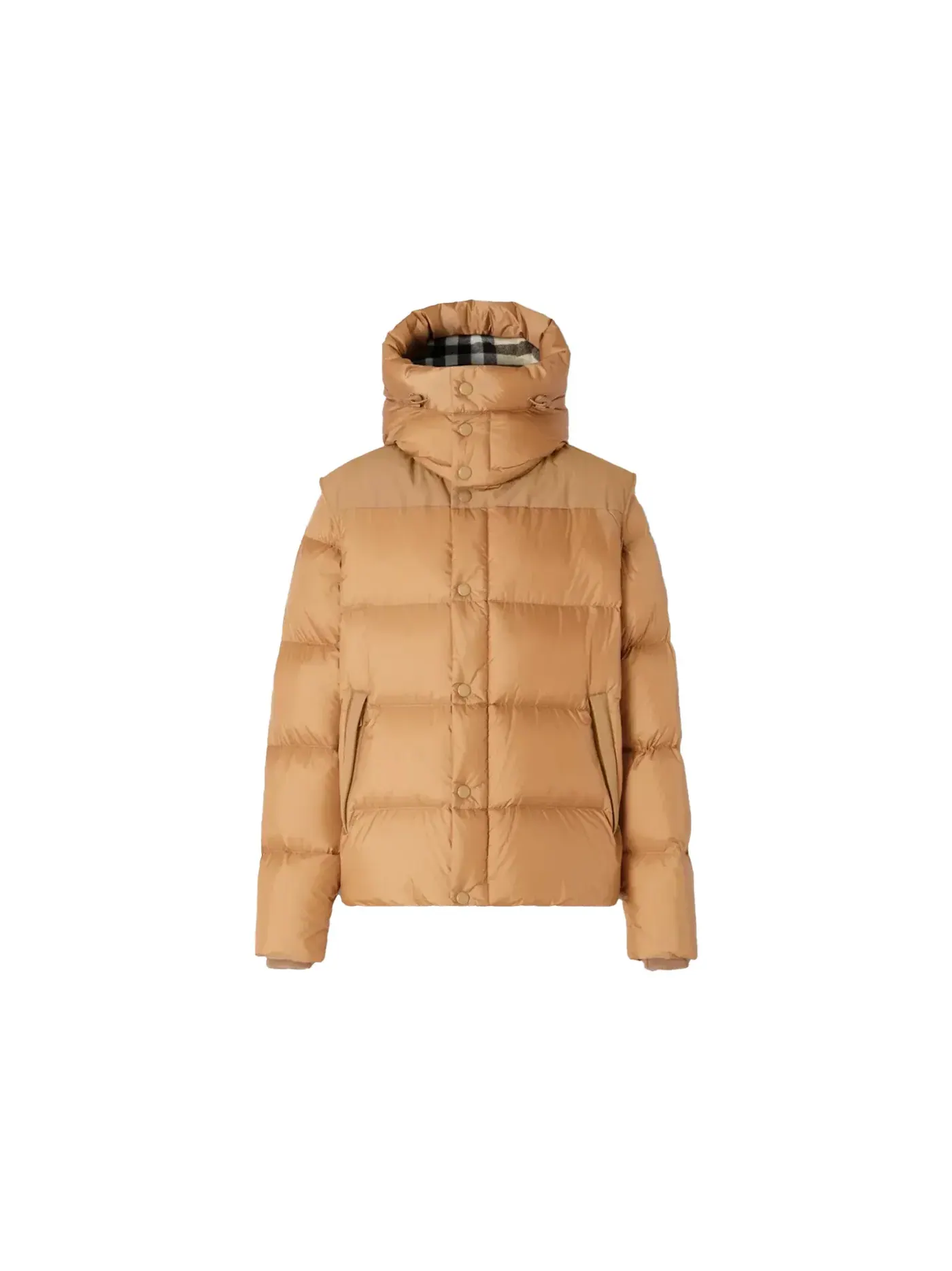 Мужская куртка-пуховик с капюшоном и отстегивающимися рукавами Burberry — изображение 1 из 1, медовый