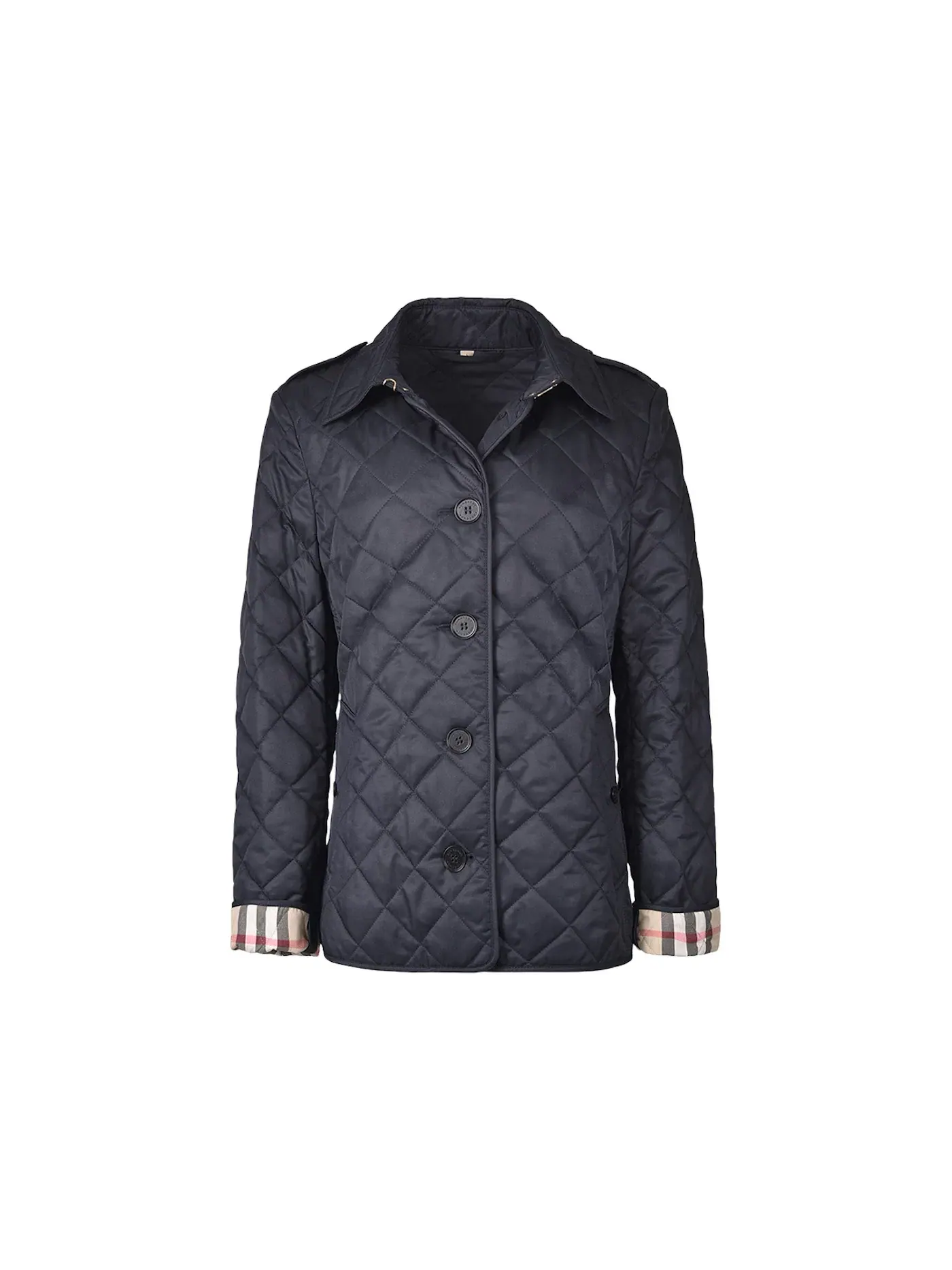 Женская куртка Diamond Quilted Jacket Burberry — изображение 1 из 1, темно-синий