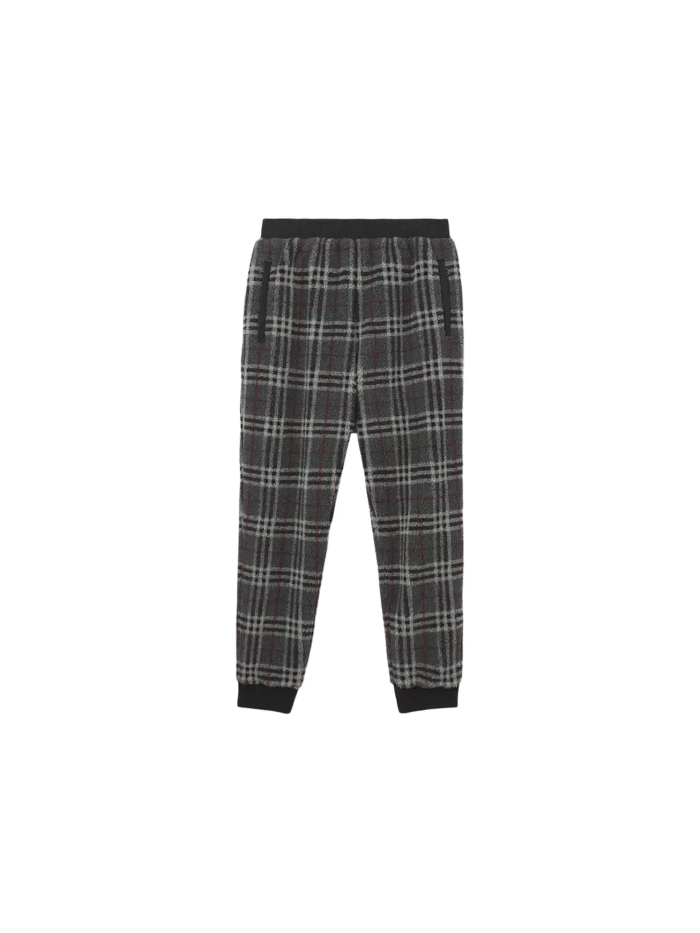 Мужские брюки из флиса Dimitri Fleece Check Burberry — изображение 1 из 1, темный темно-серый