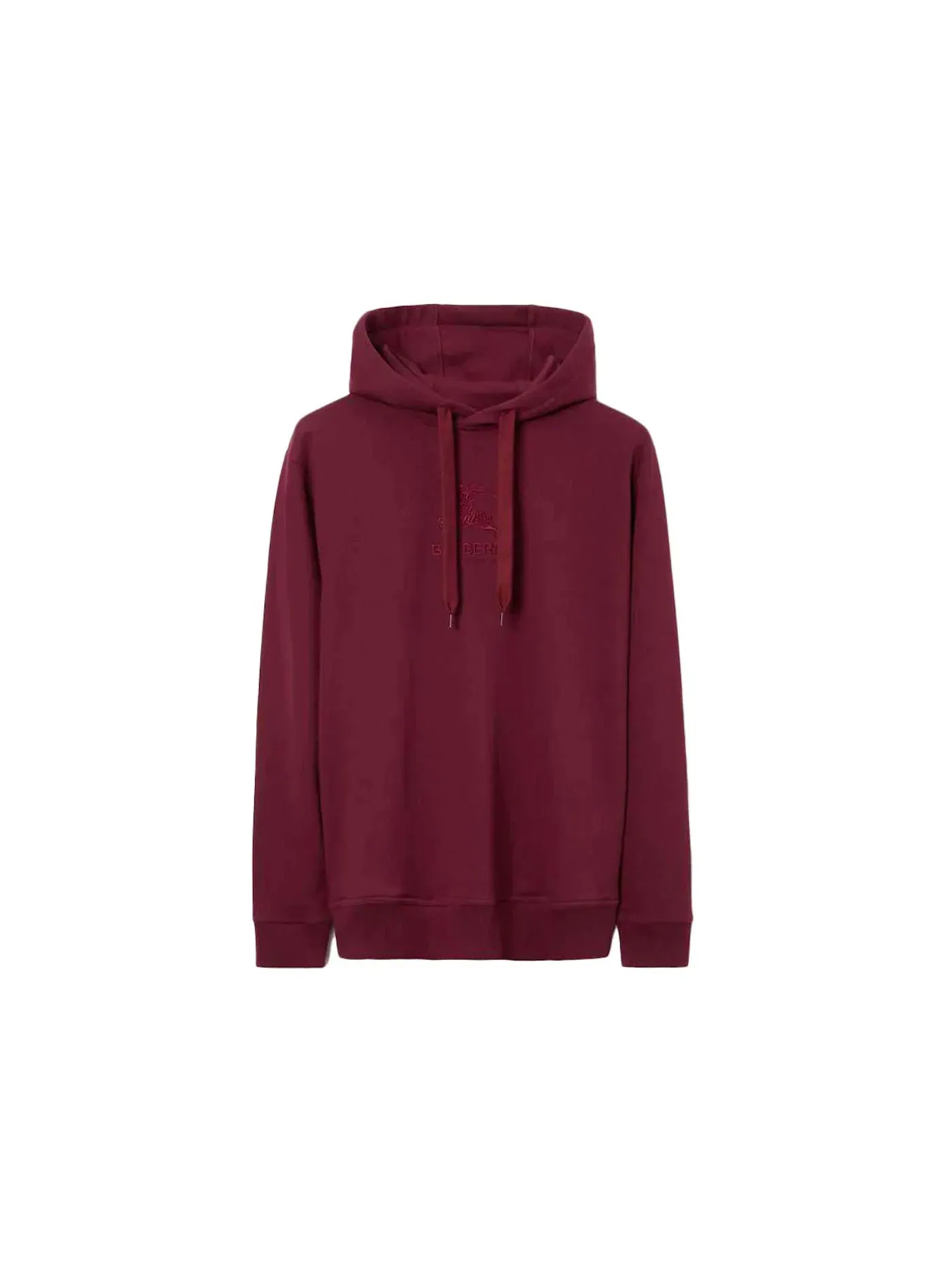 Мужской худи с вышивкой Burberry EKD Cotton Hoodie Burberry, Deep Crimson — изображение 1 из 1