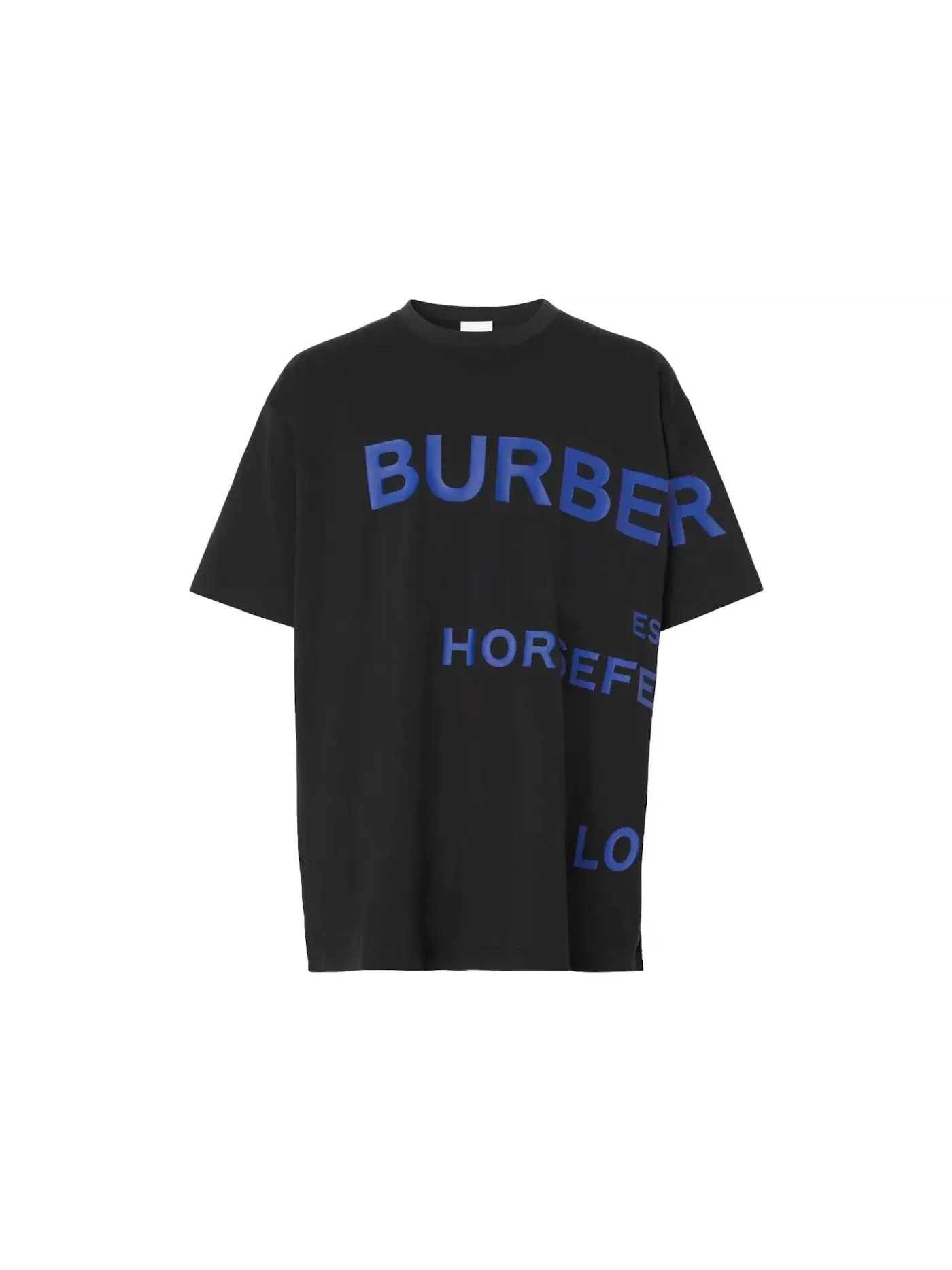 Мужская футболка свободного кроя с принтом Horseferry Burberry — изображение 1 из 1, черный синий