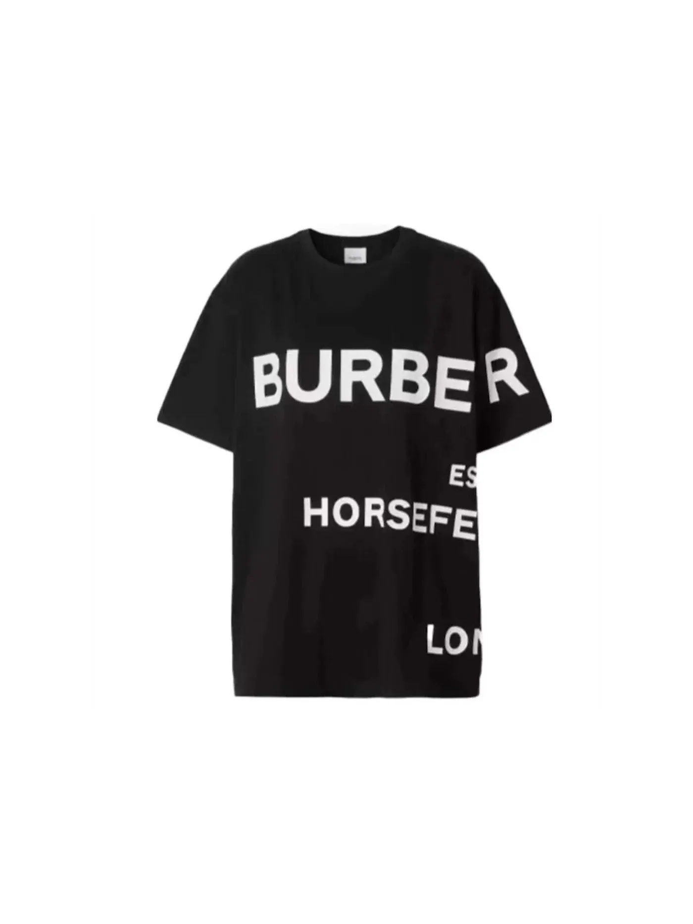 Мужская футболка с принтом Horseferry Print Burberry — изображение 1 из 1, черный/белый