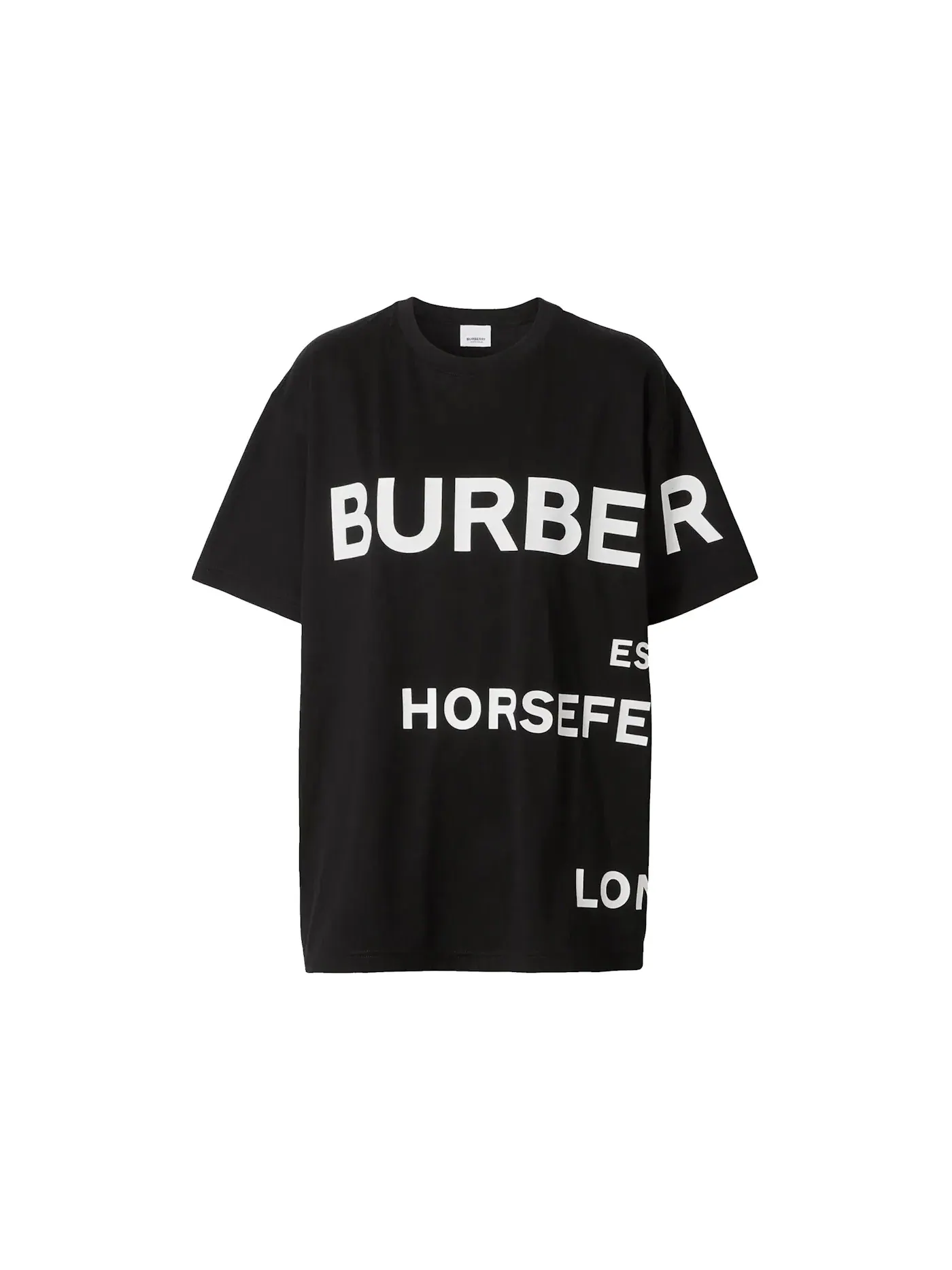 Мужская футболка с принтом Horseferry-Print Burberry — изображение 1 из 2, черный/белый