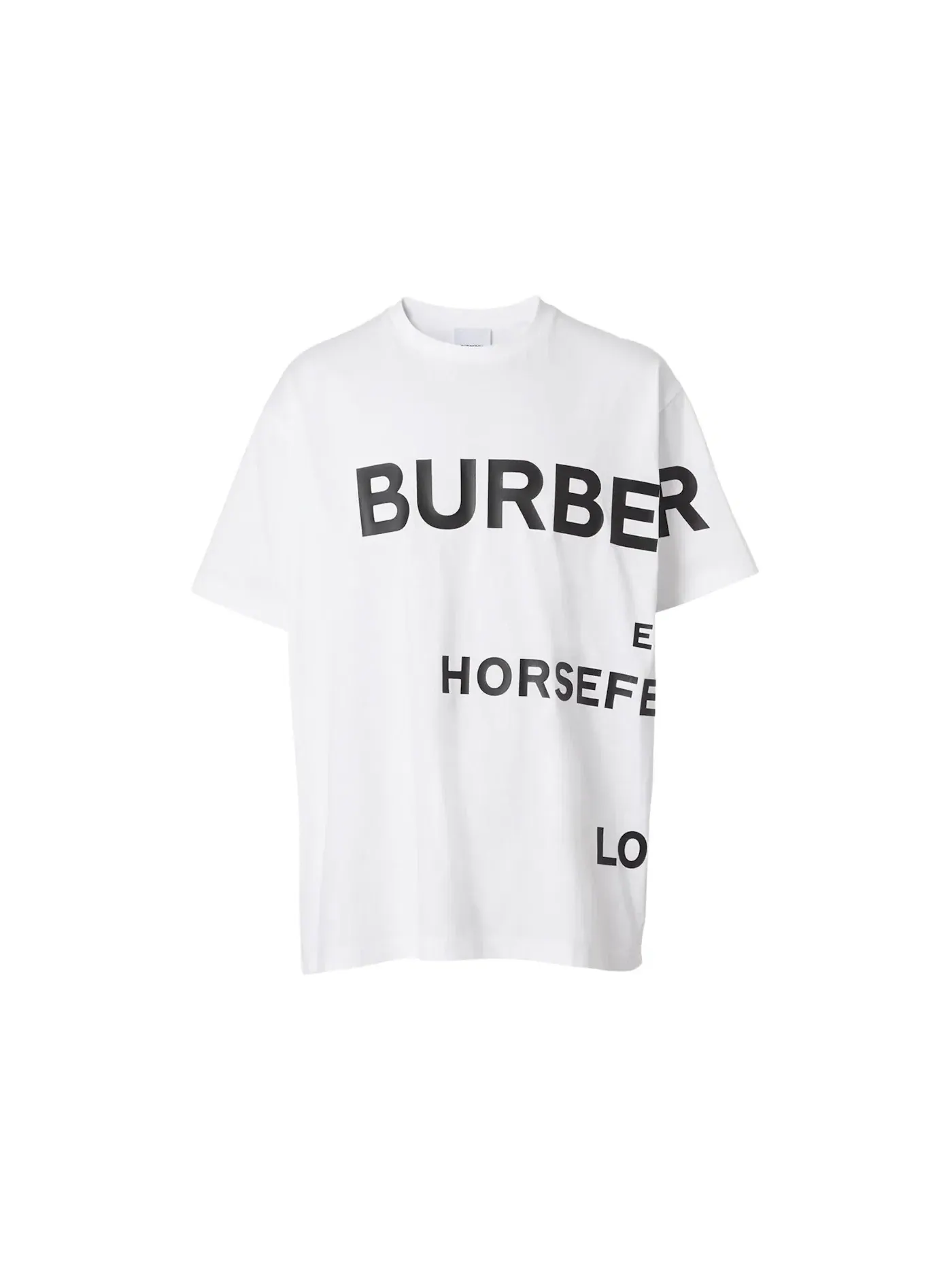 Мужская футболка с принтом Horseferry Burberry — изображение 1 из 2, белый/черный