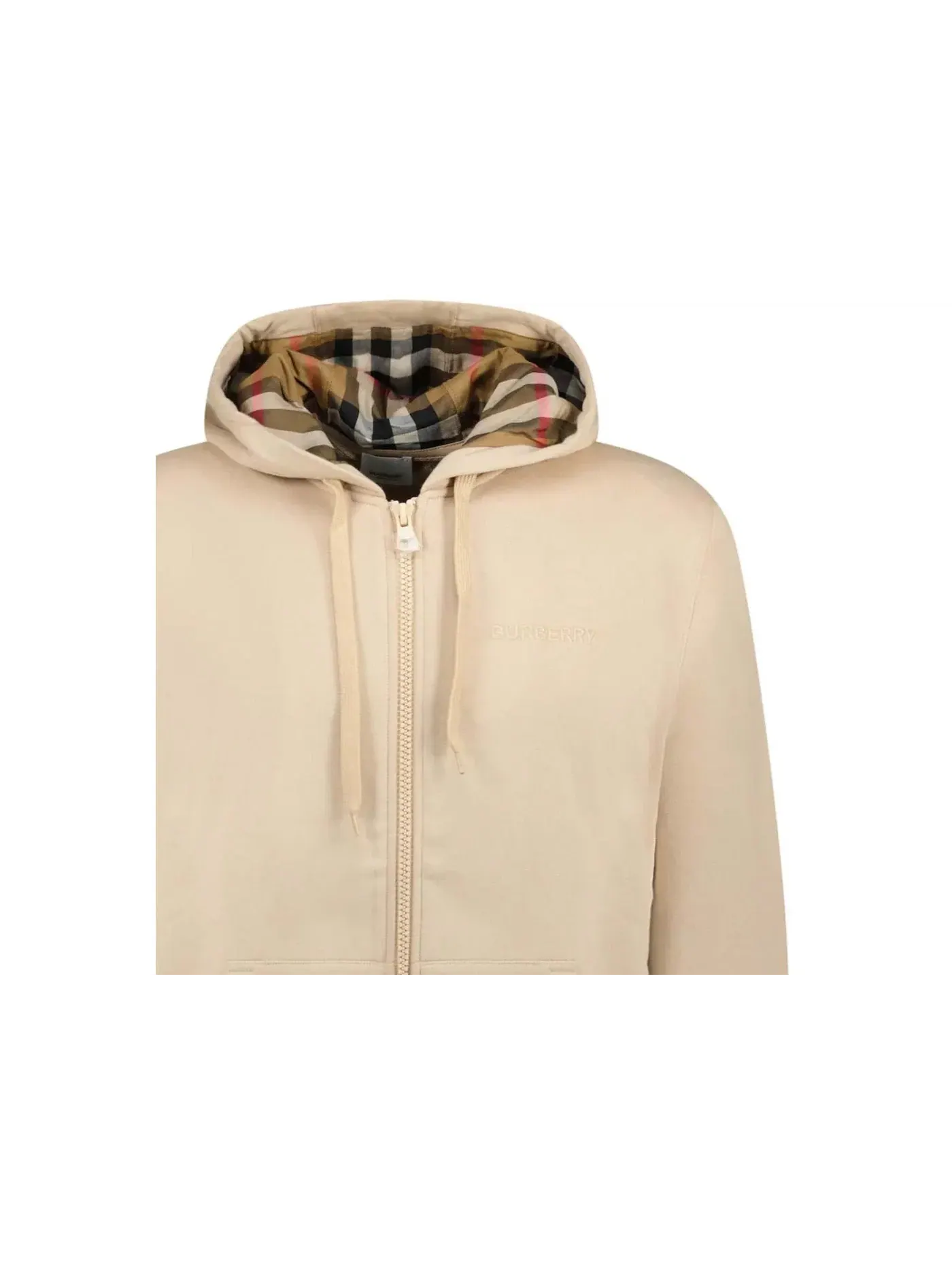 Мужская худи с вышивкой логотипа и клетчатым узором Hove Burberry — изображение 2 из 2