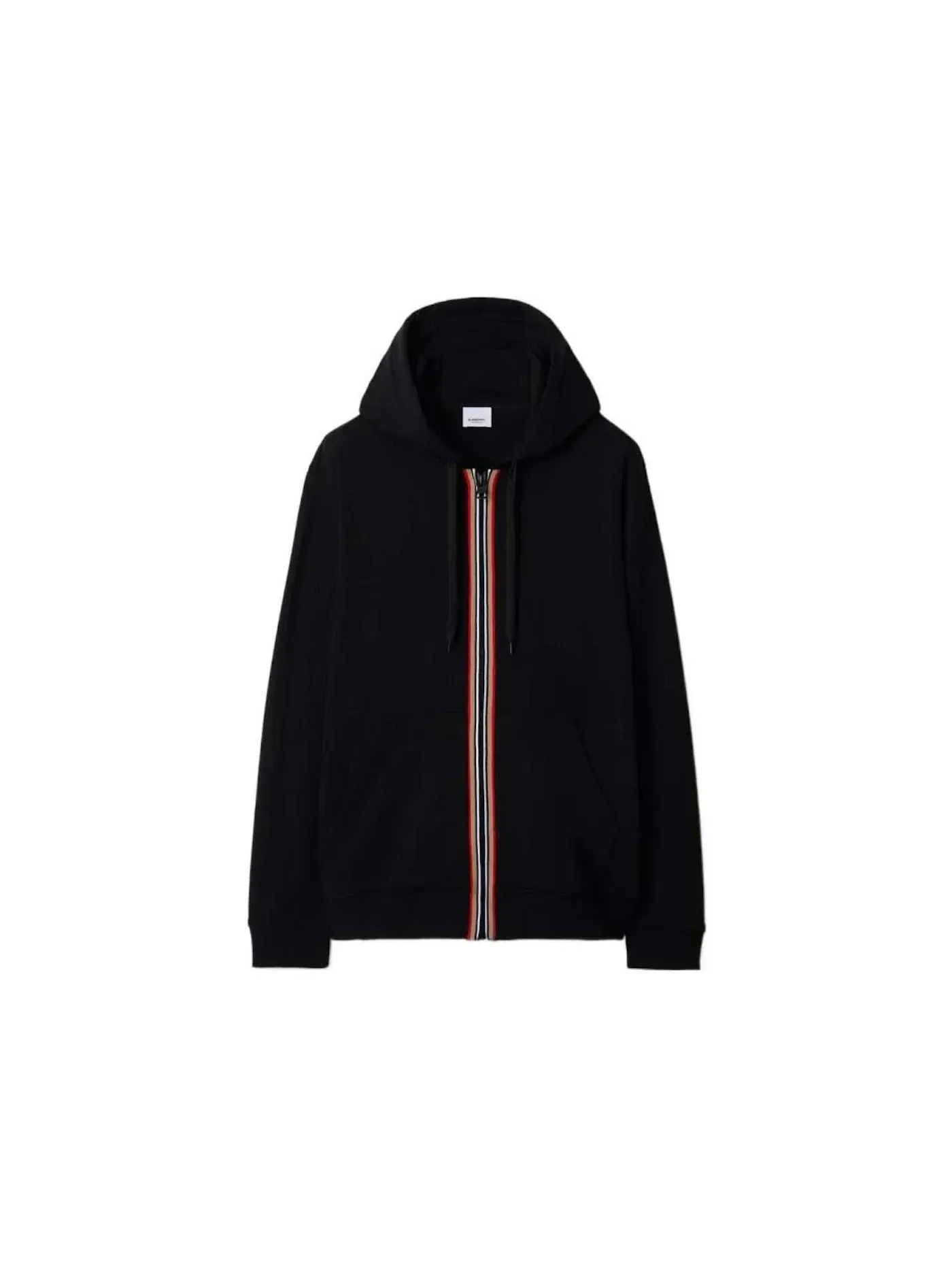 Мужская худи с молнией Hove Stripe Burberry — изображение 1 из 1, черный