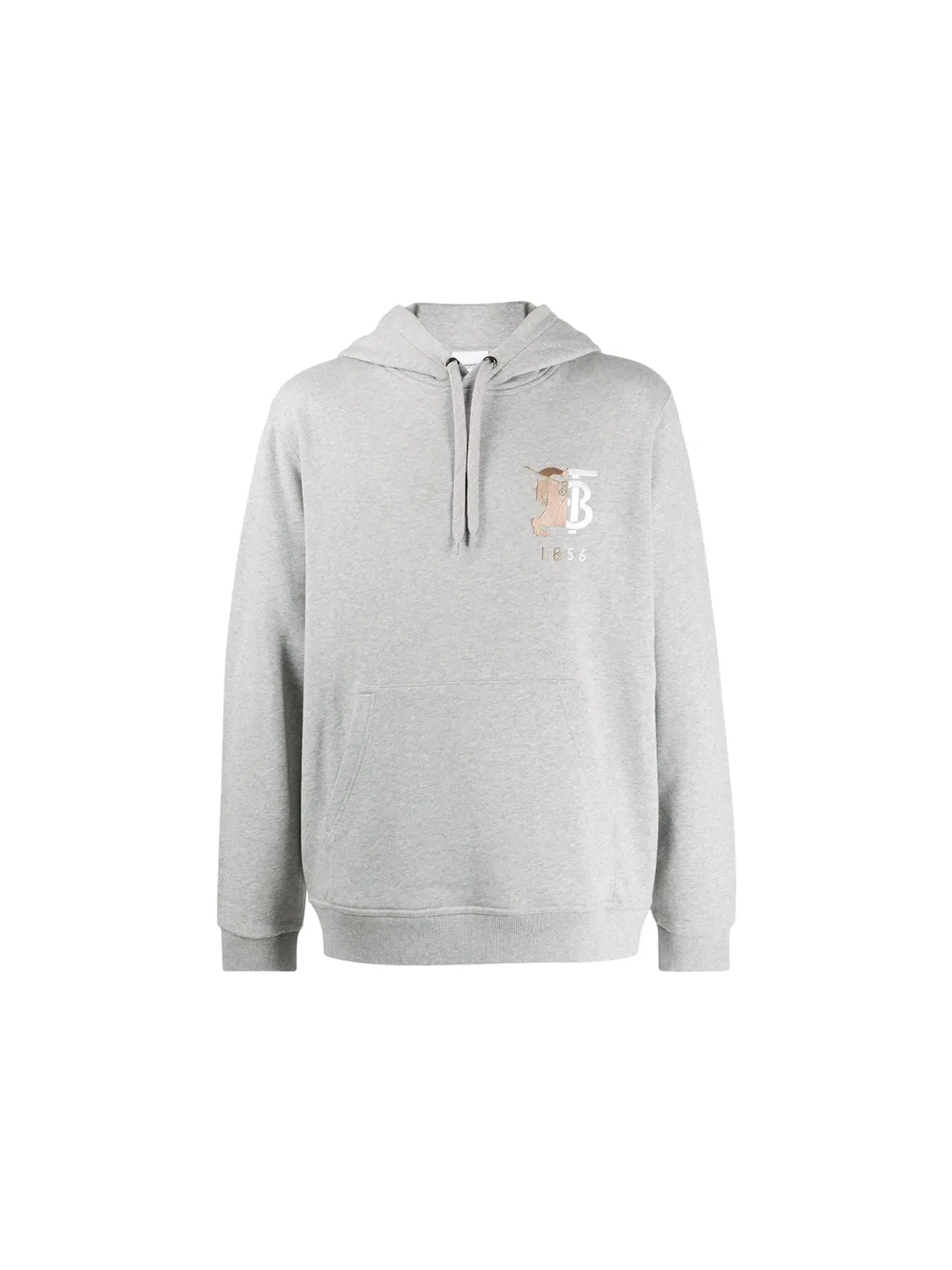 Мужской худи с капюшоном Burberry Hoodie — изображение 1 из 1, бледный серый