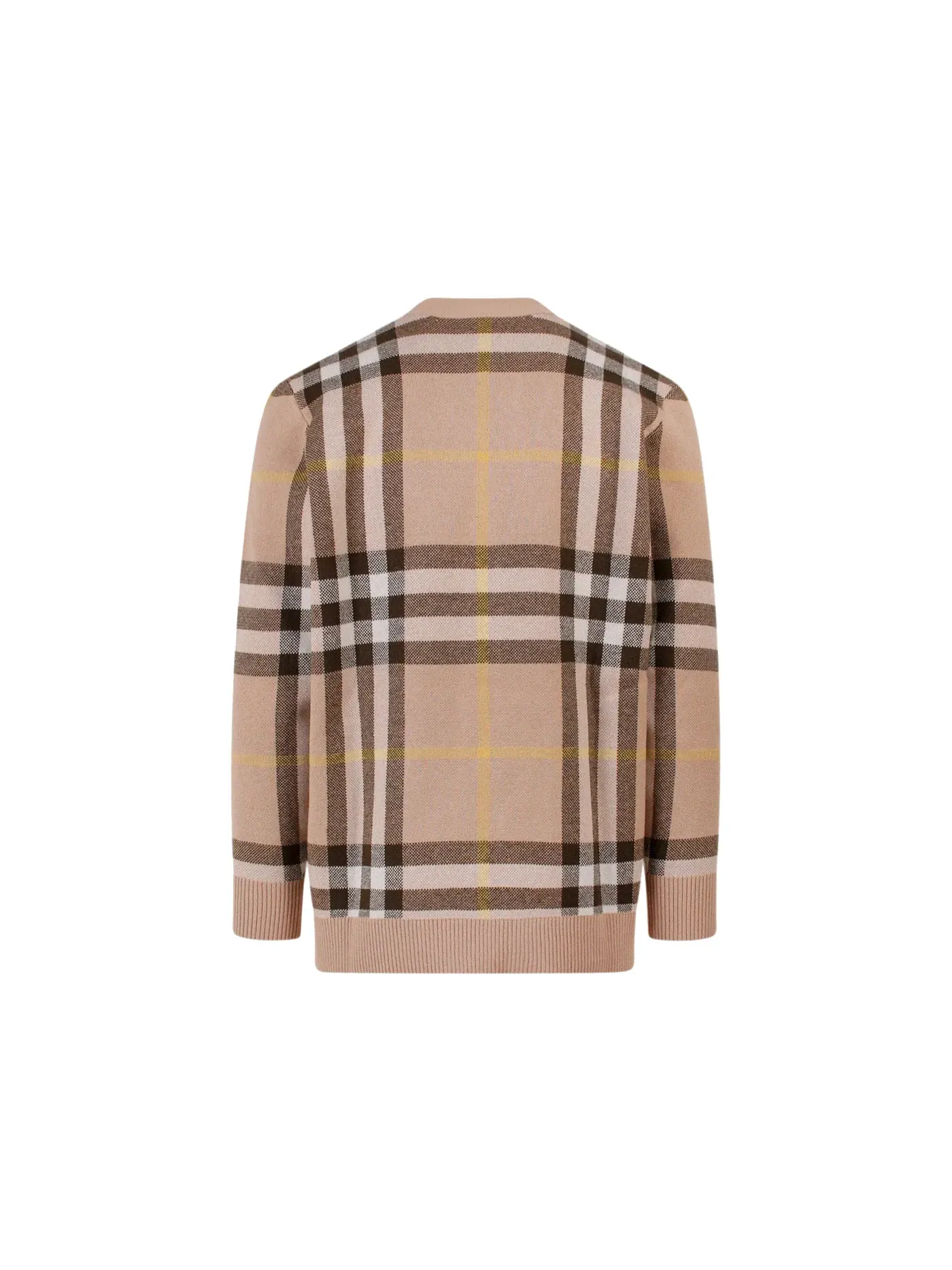 Мужской кардиган из кашемира с узором Burberry — изображение 2 из 2, бежевый