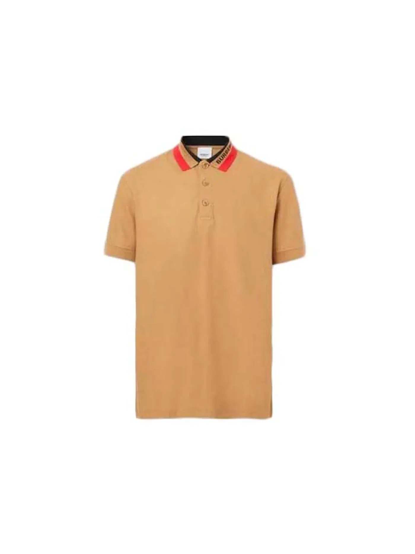 Мужское поло из хлопкового пике Polo Shirt Burberry — изображение 1 из 1, верблюжий