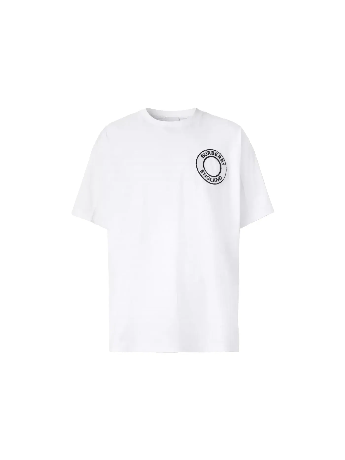 Мужская футболка с принтом Burberry Logo Graphic Cotton Oversized T-shirt — изображение 1 из 1, белый
