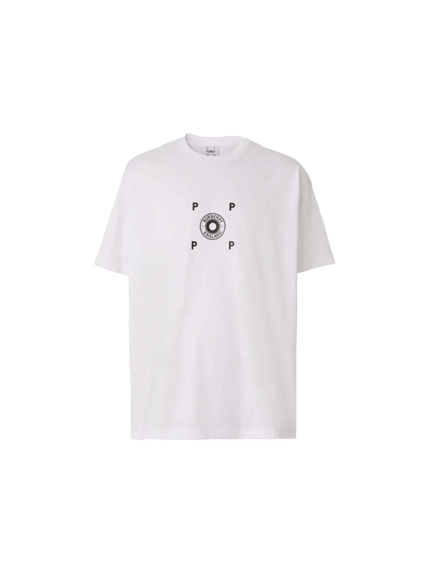 Мужская футболка с принтом Burberry Logo Graphic Cotton — изображение 1 из 1, белый