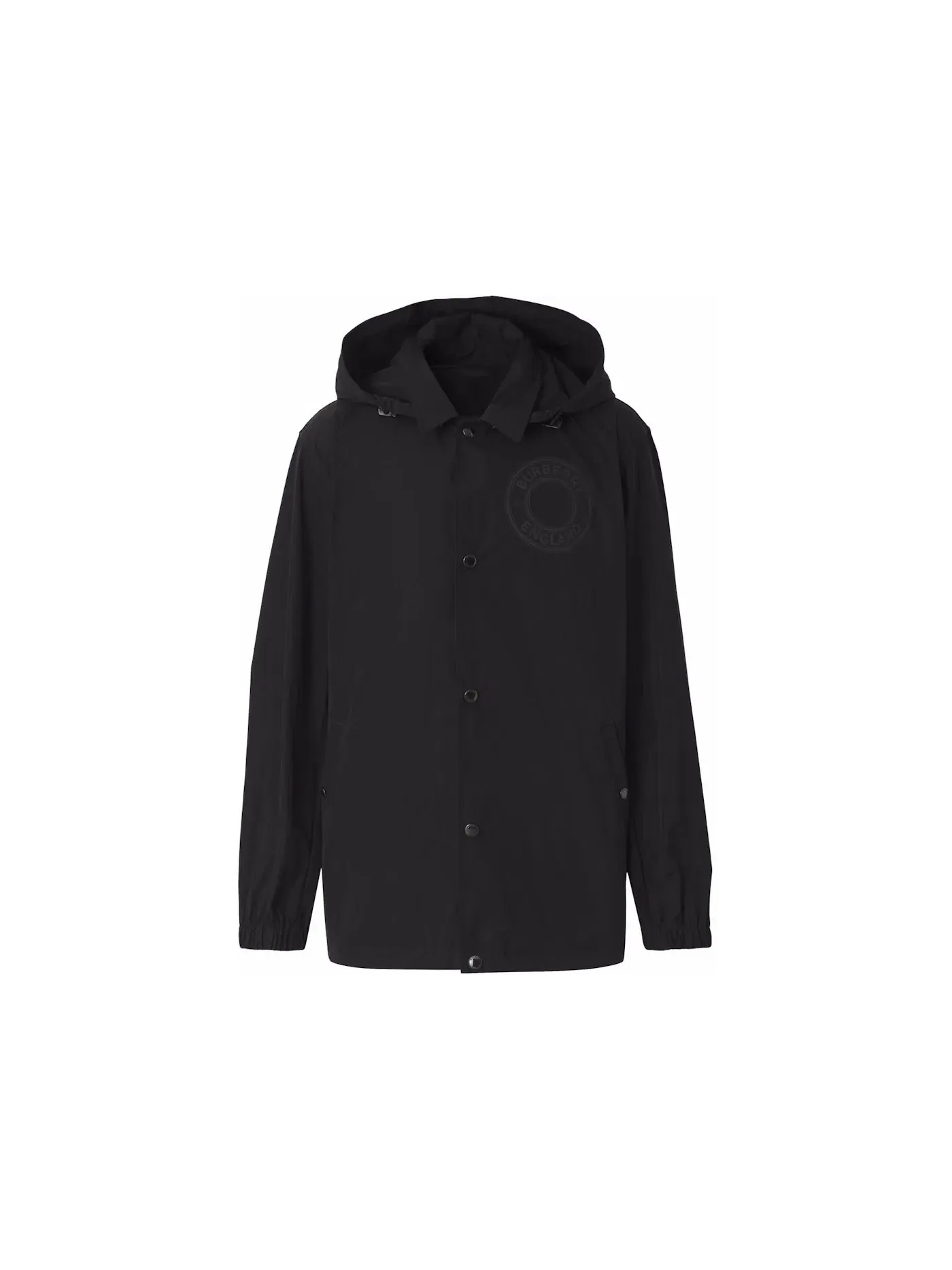 Мужская ветровка с капюшоном и принтом Burberry Logo Graphic — изображение 1 из 2, черный