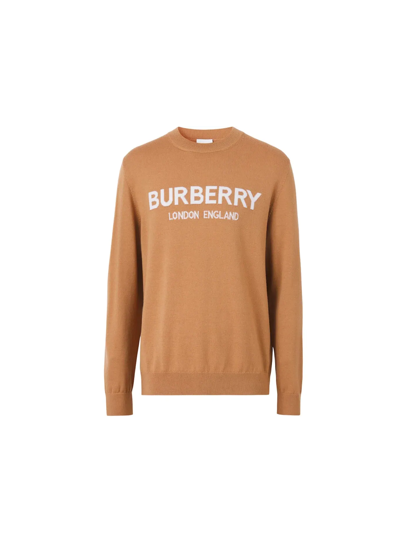 Мужской свитер с интарсией Burberry — изображение 1 из 1, белый