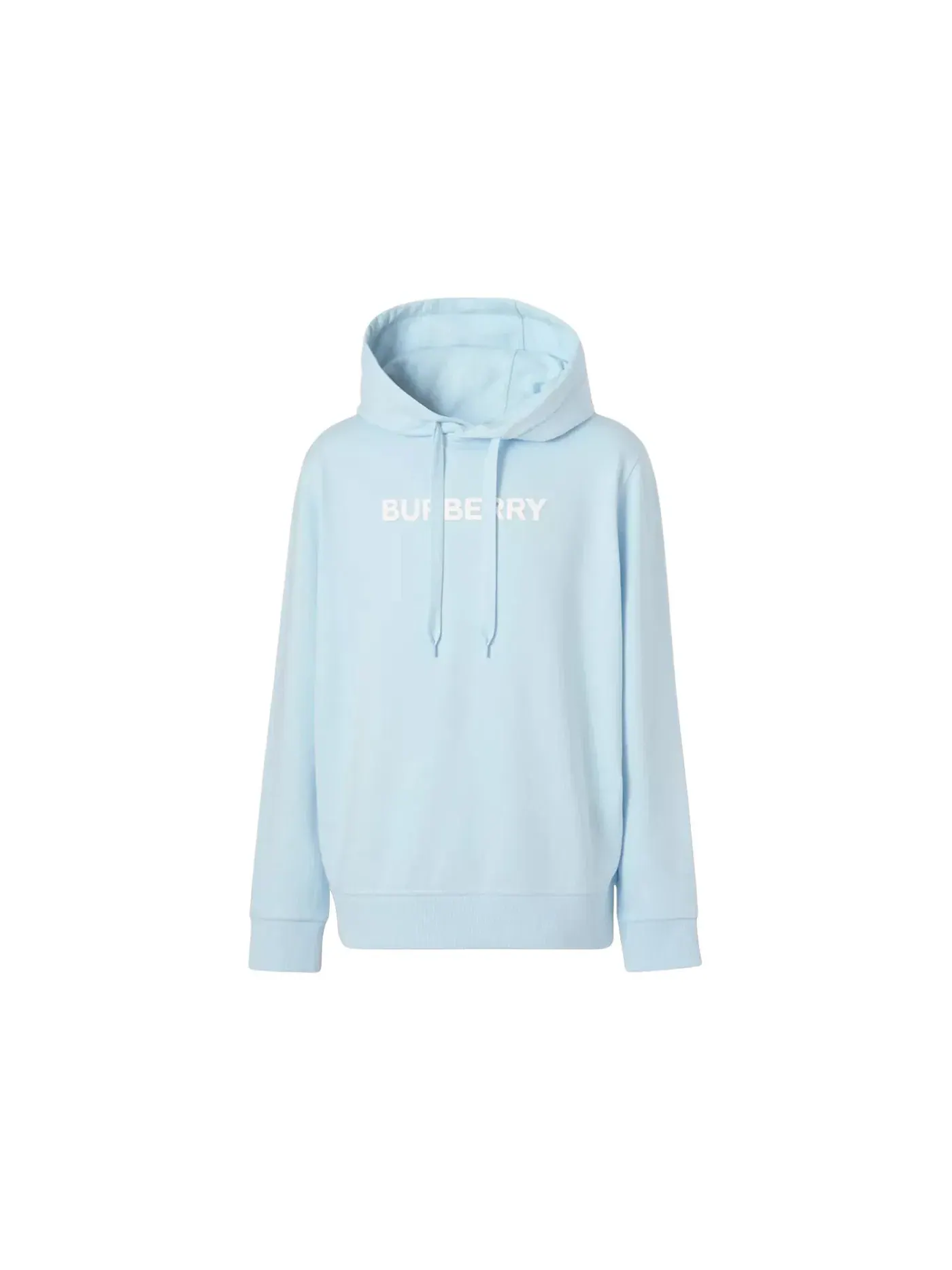 Мужская худи с принтом Burberry Hoodie — изображение 1 из 1, бледный синий