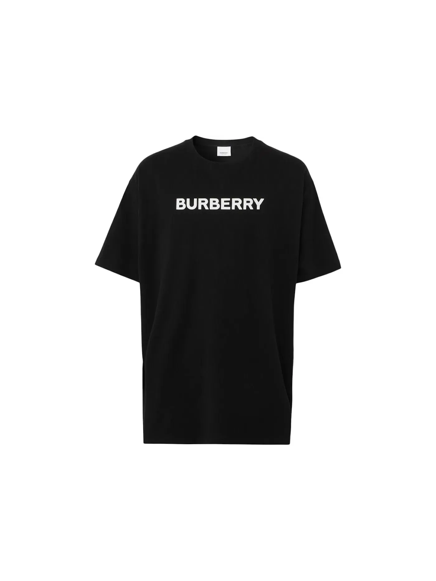 Мужская футболка оверсайз с принтом Burberry — изображение 1 из 1, черный/белый