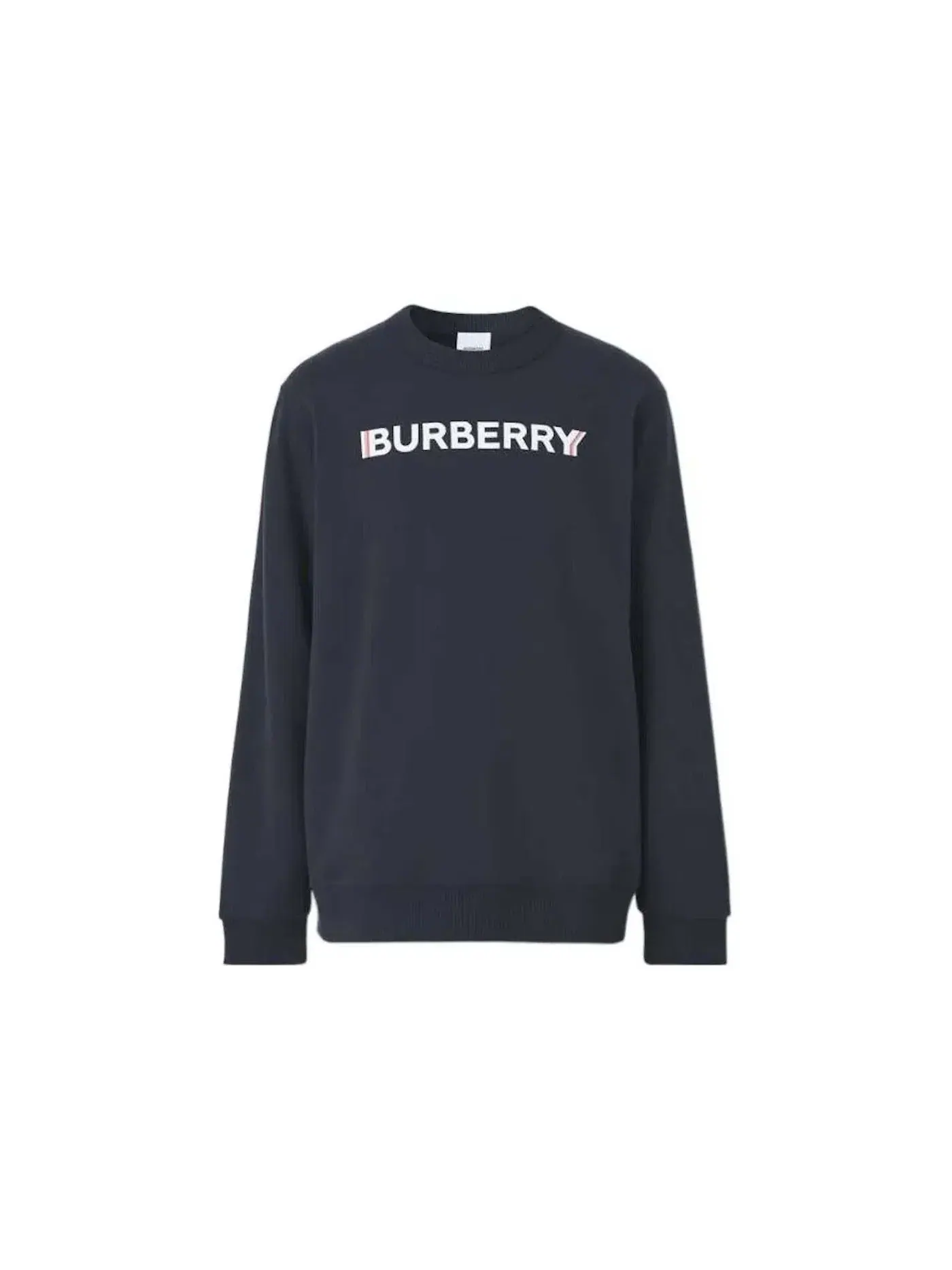 Мужской свитшот с принтом Burberry Logo Print Cotton — изображение 1 из 1, темно-синий