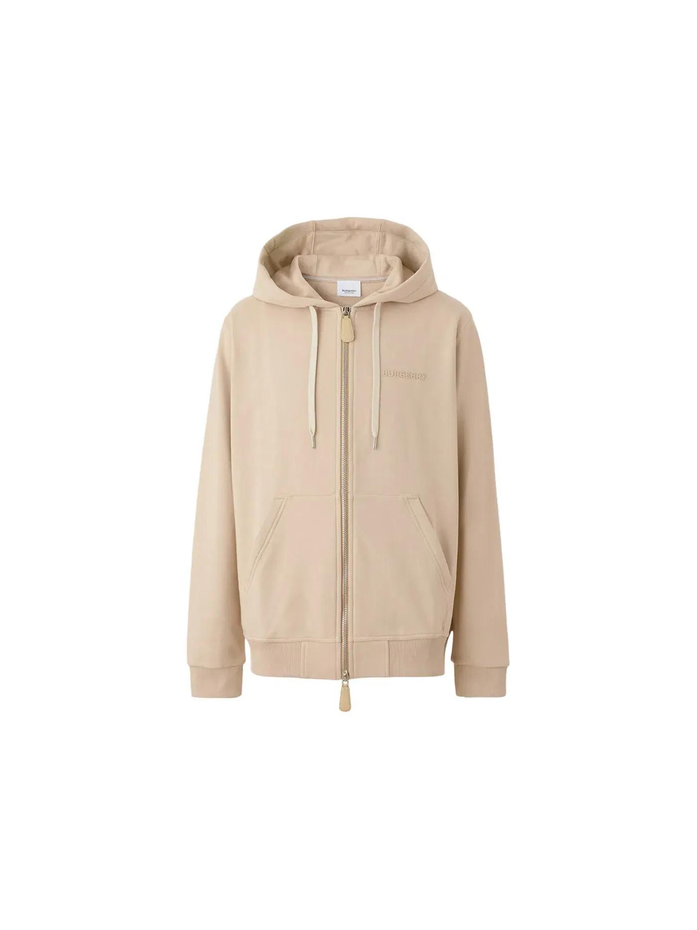 Мужской худи с принтом Logo Print Stretch Cotton Zip Hoodie Burberry — изображение 1 из 1
