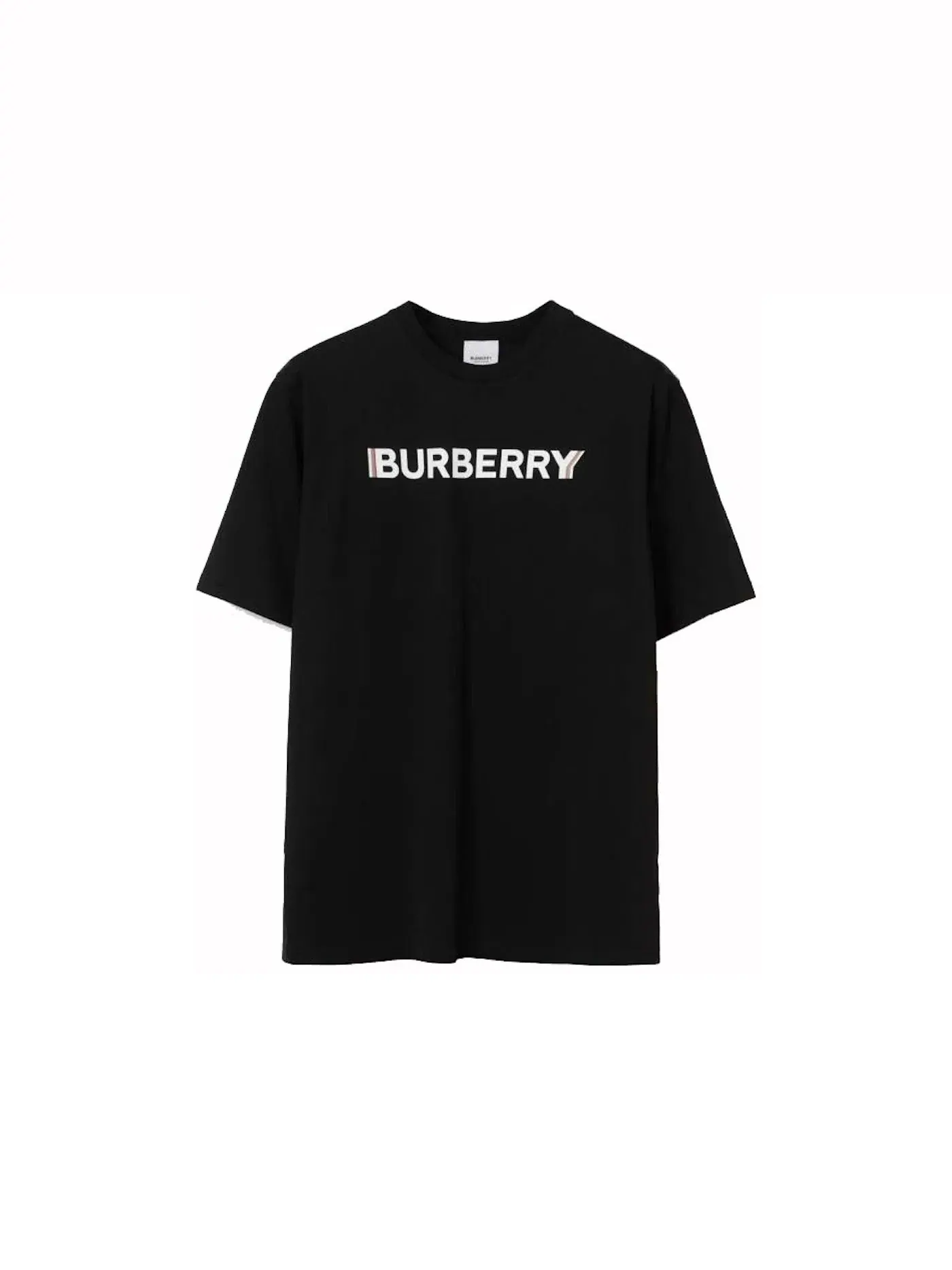 Мужская футболка с принтом Burberry Logo Print Burberry — изображение 1 из 1, черный/белый