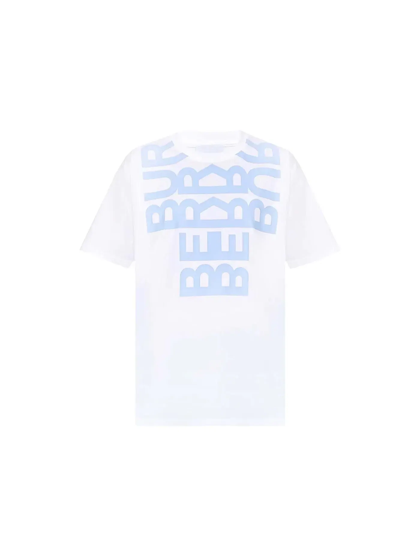Женская футболка с принтом Burberry Logo Printed Oversized T-shirt — изображение 1 из 1, белый