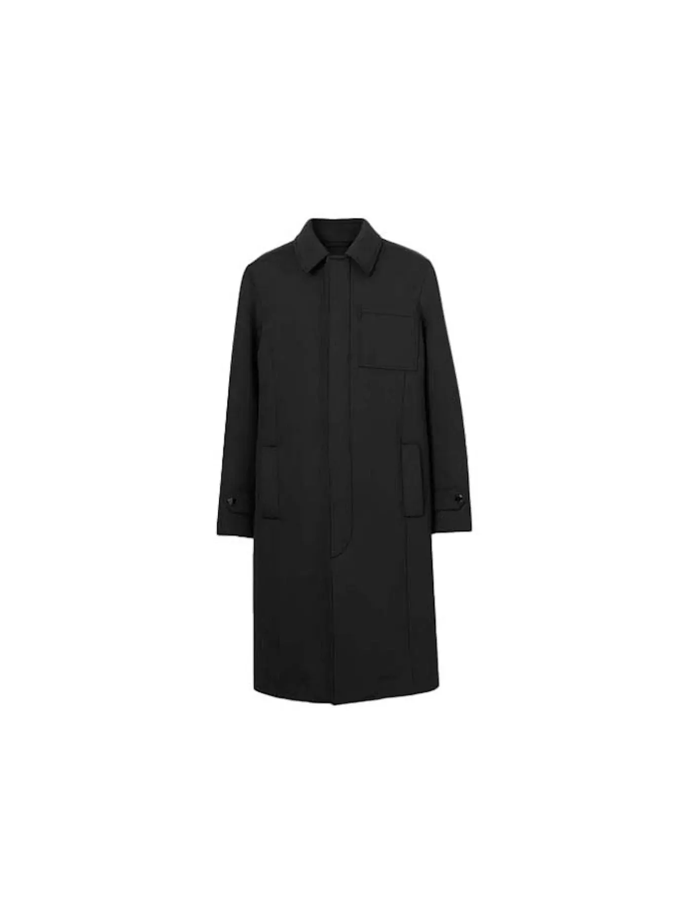 Мужское пальто длинное Burberry Overcoat — изображение 1 из 1, черный