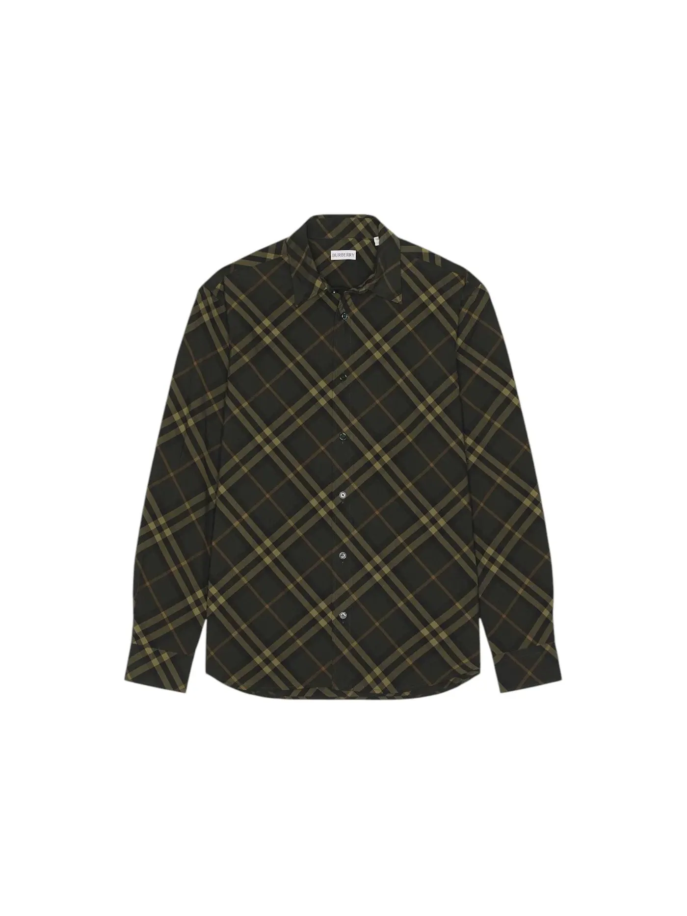 Мужская рубашка с длинным рукавом Burberry — изображение 1 из 1, оливковый