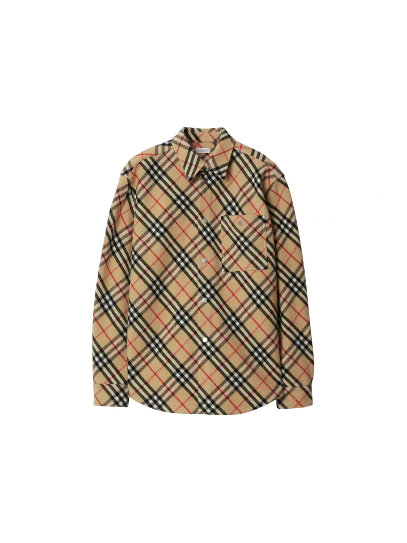 Мужская рубашка с длинным рукавом Burberry — изображение 1 из 1, бежевый