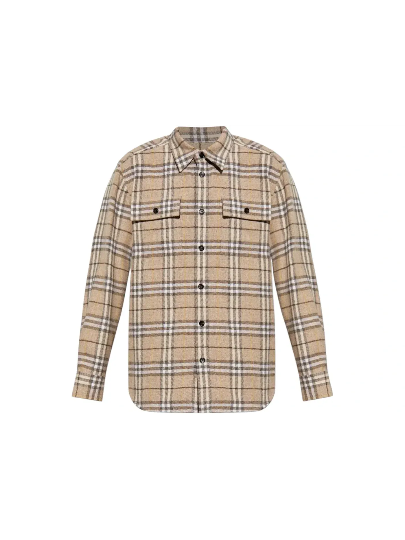 Мужская рубашка с длинным рукавом Burberry — изображение 1 из 1, бежевый