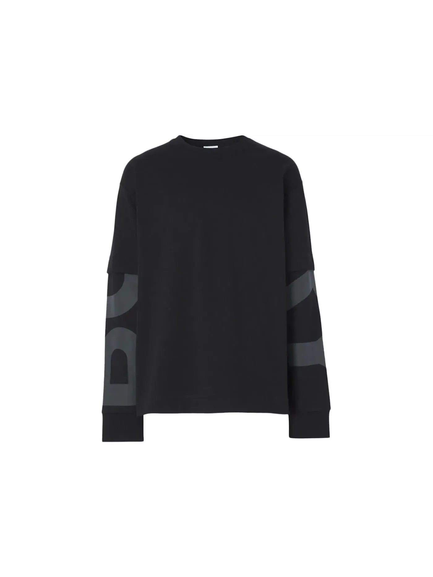 Мужской свитшот с принтом Burberry Mitchell Logo Print — изображение 1 из 1, черный