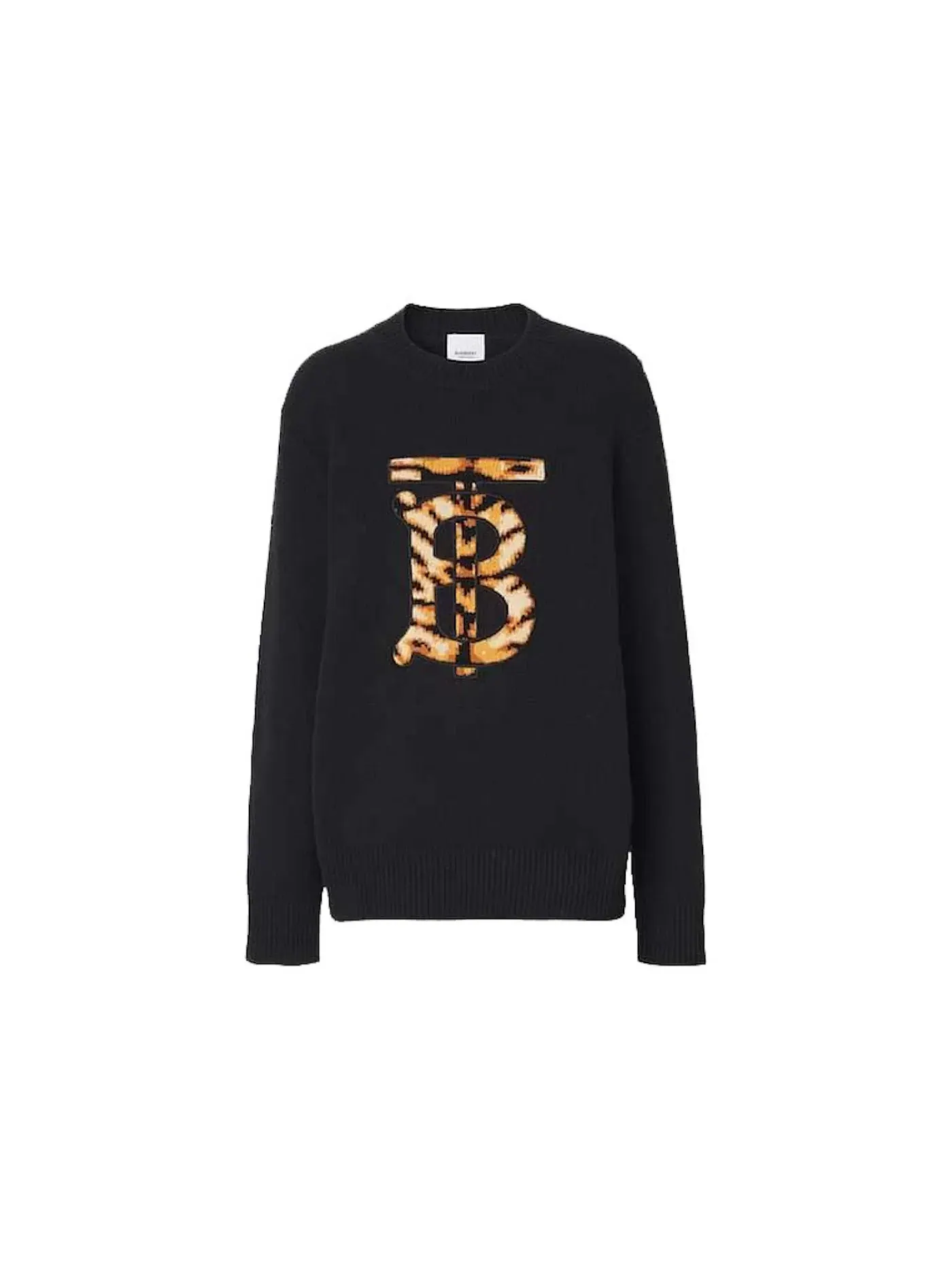 Женский свитер с монограммой Burberry Monogram Motif Cashmere Sweater — изображение 1 из 1, черный