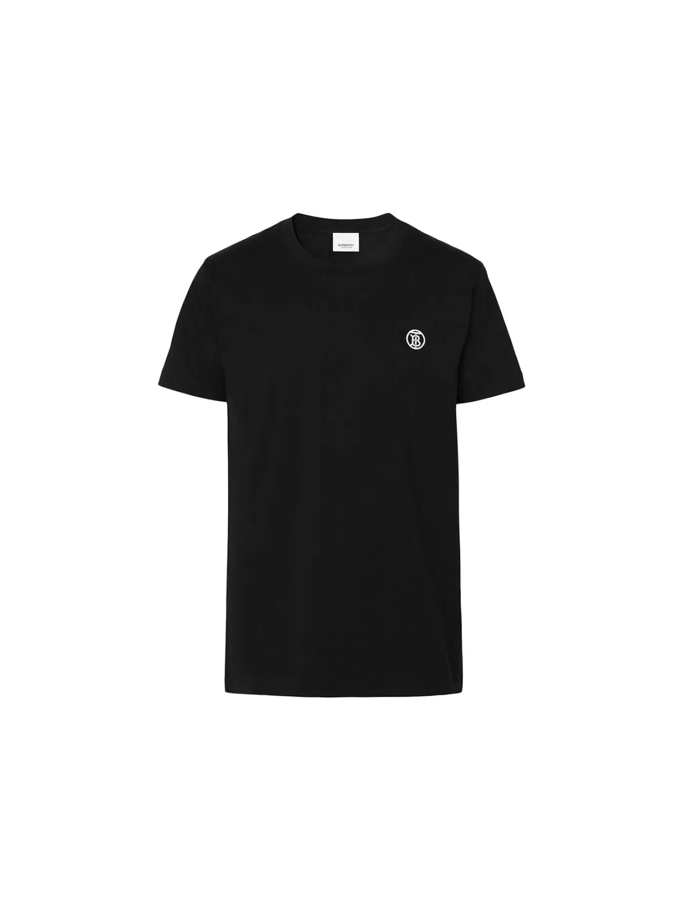 Мужская футболка с принтом Burberry Monogram Motif Cotton T-shirt Burberry — изображение 1 из 1, черный/белый