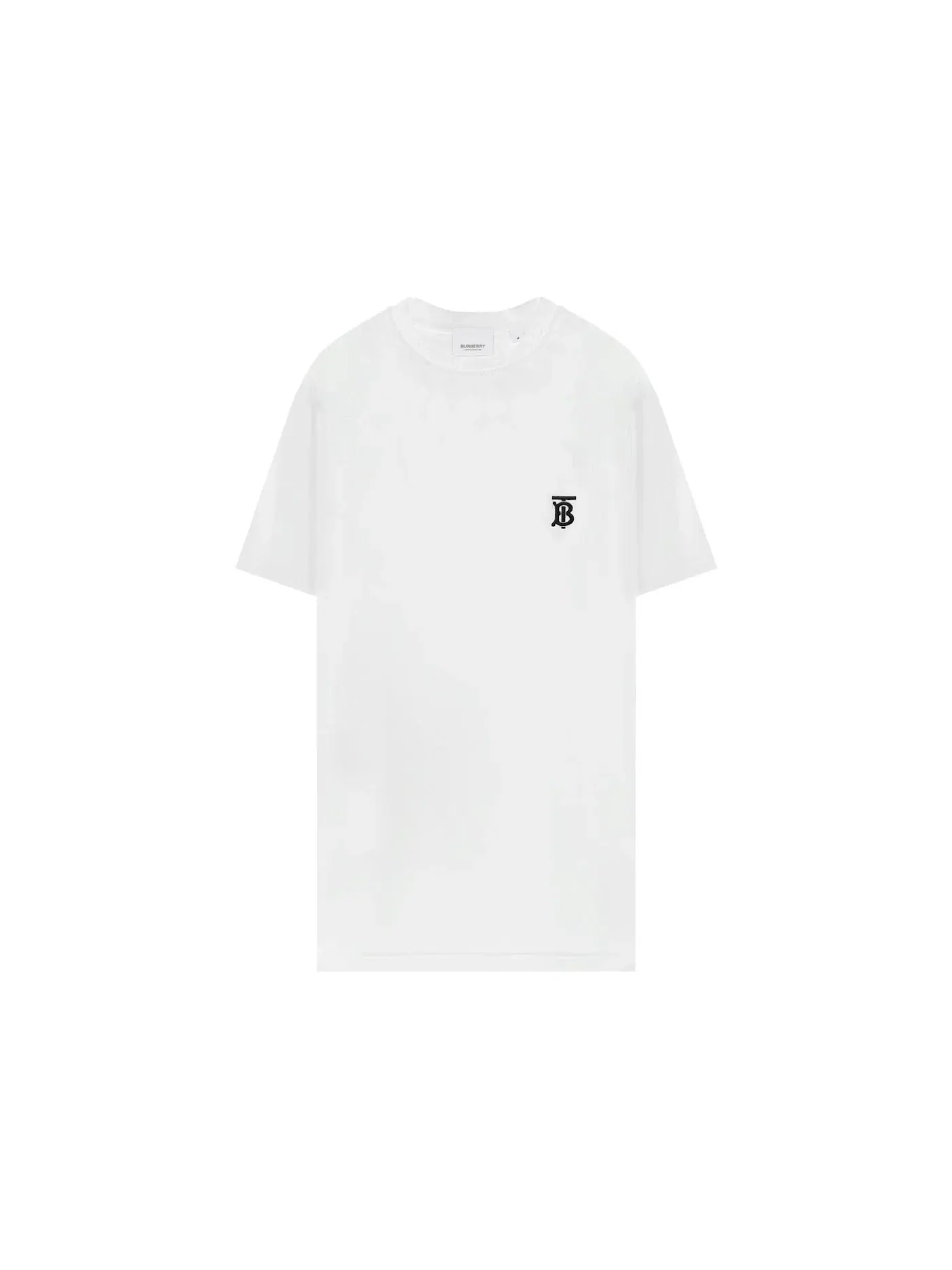 Мужская футболка с принтом Burberry Monogram Motif Embroidered Burberry — изображение 1 из 1, белый