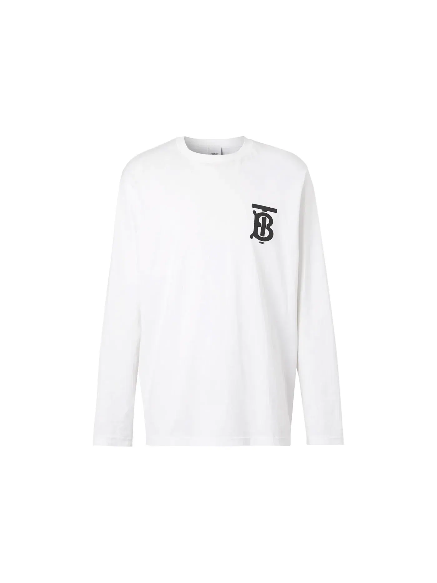 Мужская футболка с длинным рукавом с принтом Monogram Motif Burberry — изображение 1 из 1, белый
