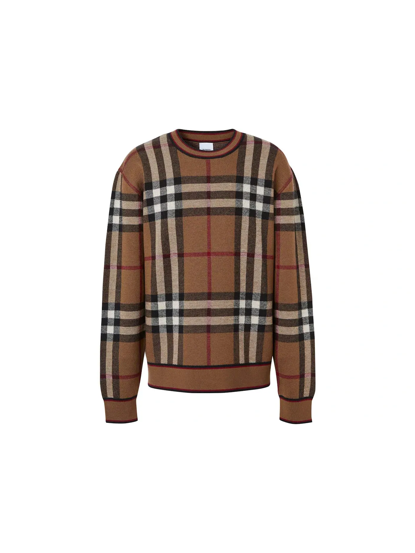 Мужской свитер в клетку Naylor Check Burberry — изображение 1 из 1, коричневый