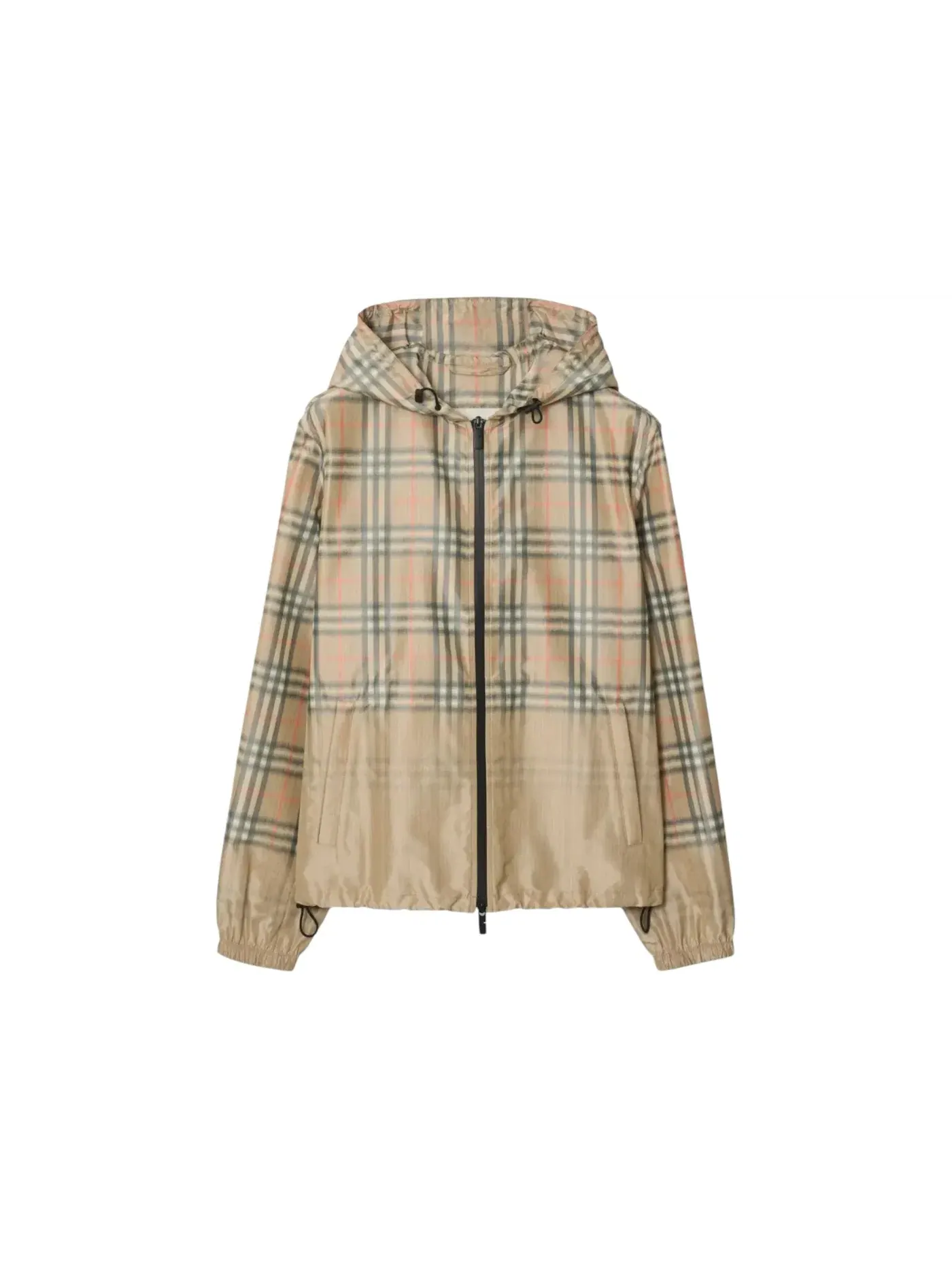 Мужская худи с принтом Newport Check Burberry — изображение 1 из 1, песочный