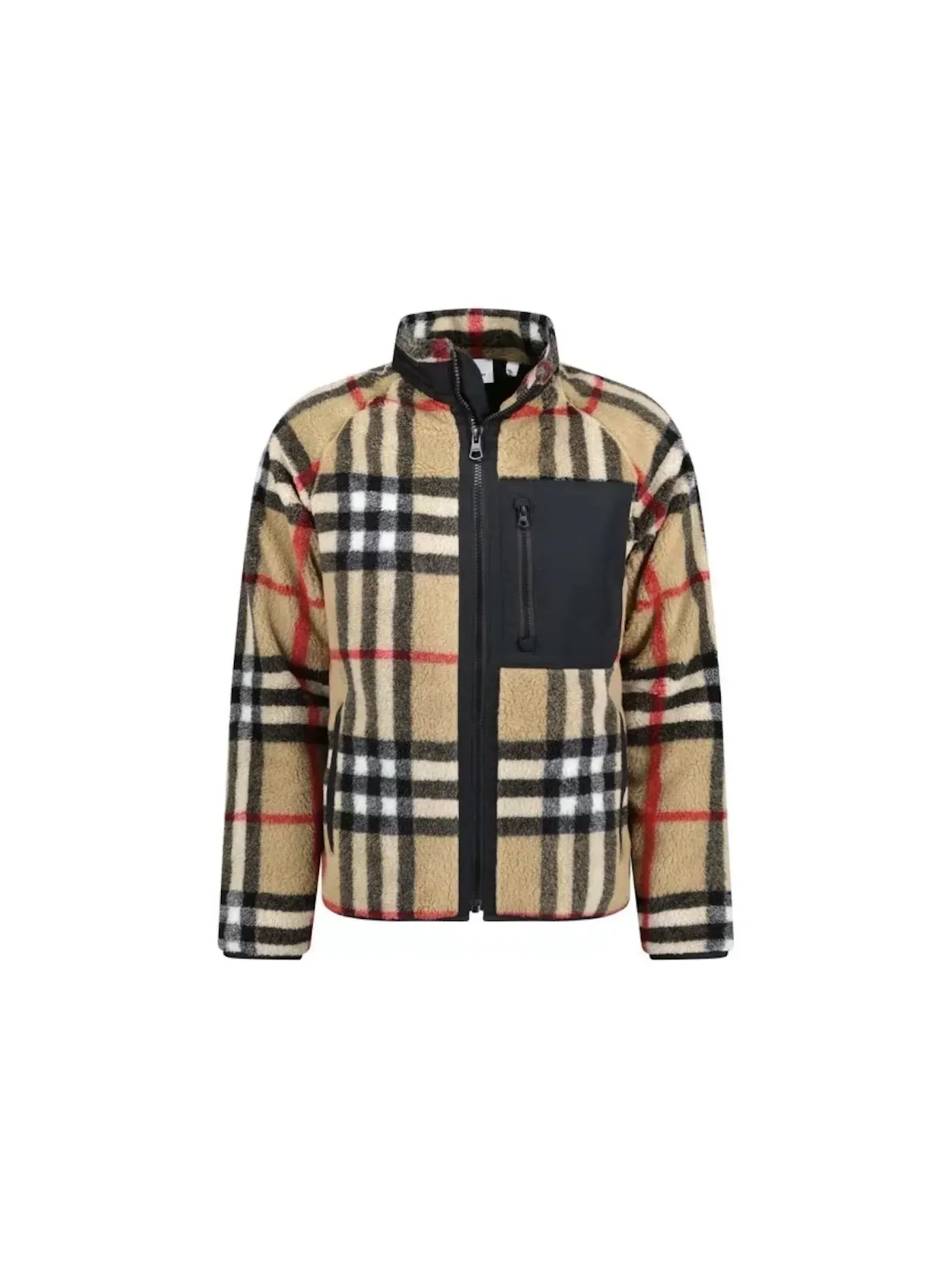 Мужская куртка из флиса с принтом Burberry — изображение 1 из 2, бежевый