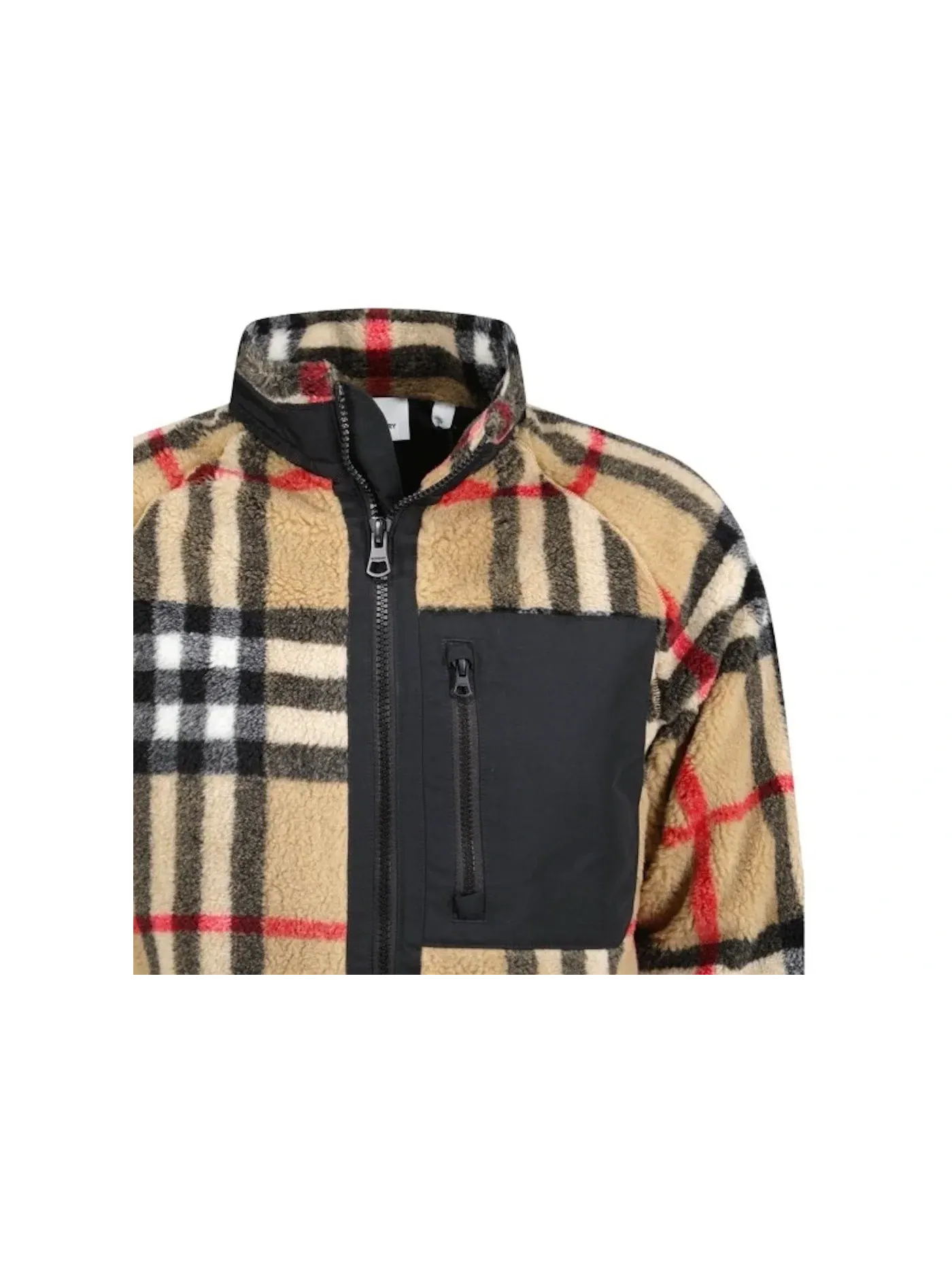 Мужская куртка из флиса с принтом Burberry — изображение 2 из 2, бежевый