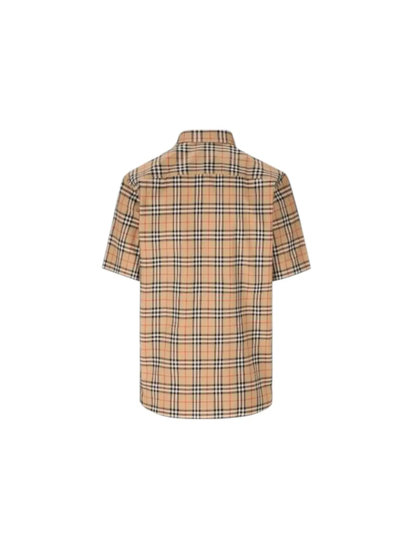 Мужская рубашка с клетчатым принтом Shirt Burberry — изображение 2 из 3, бежевый
