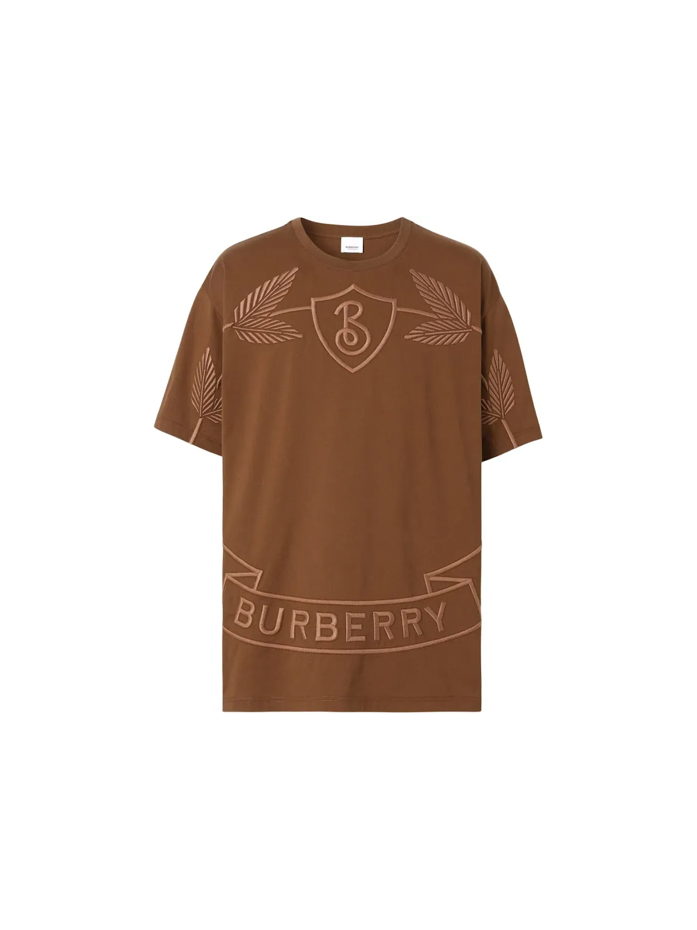 Мужская футболка с принтом Burberry Tee — изображение 1 из 1, темный коричневый