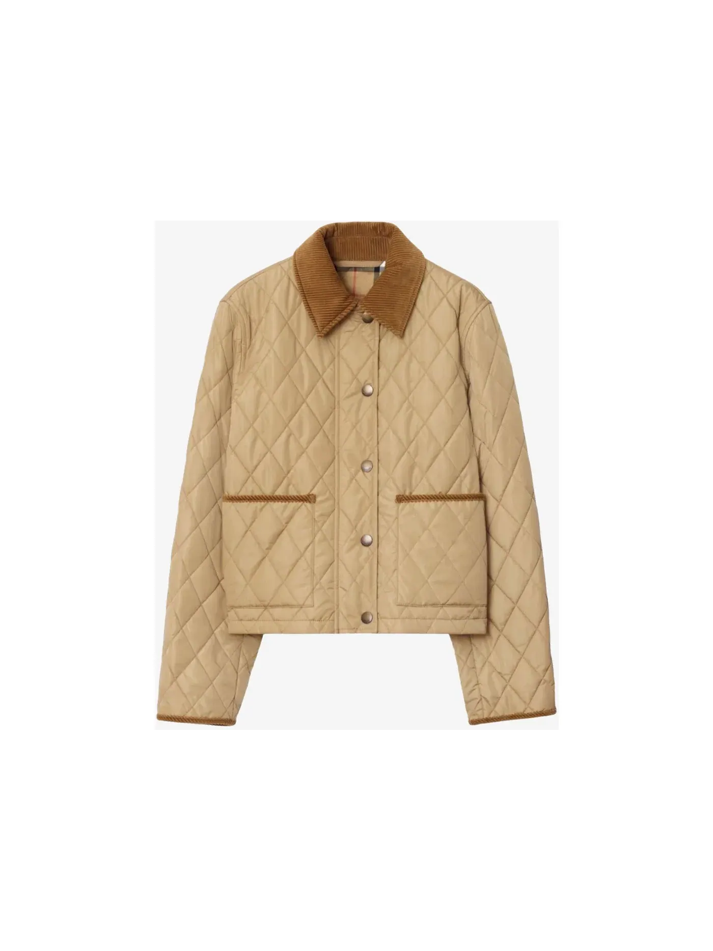 Женская рубашка с принтом Overshirt Burberry, Flaxs Check — изображение 1 из 1