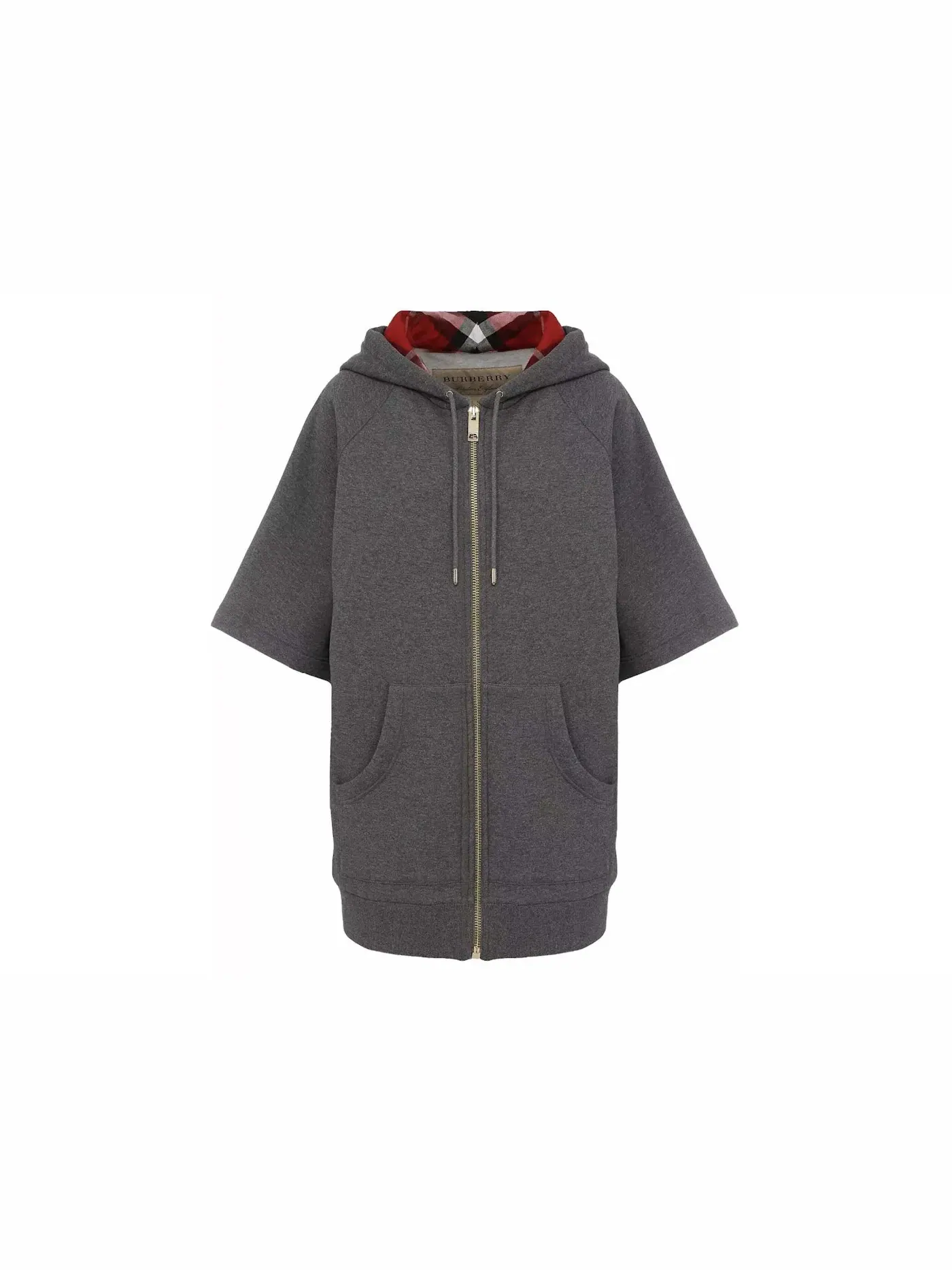 Женский худи с коротким рукавом и молнией Hoodie Burberry