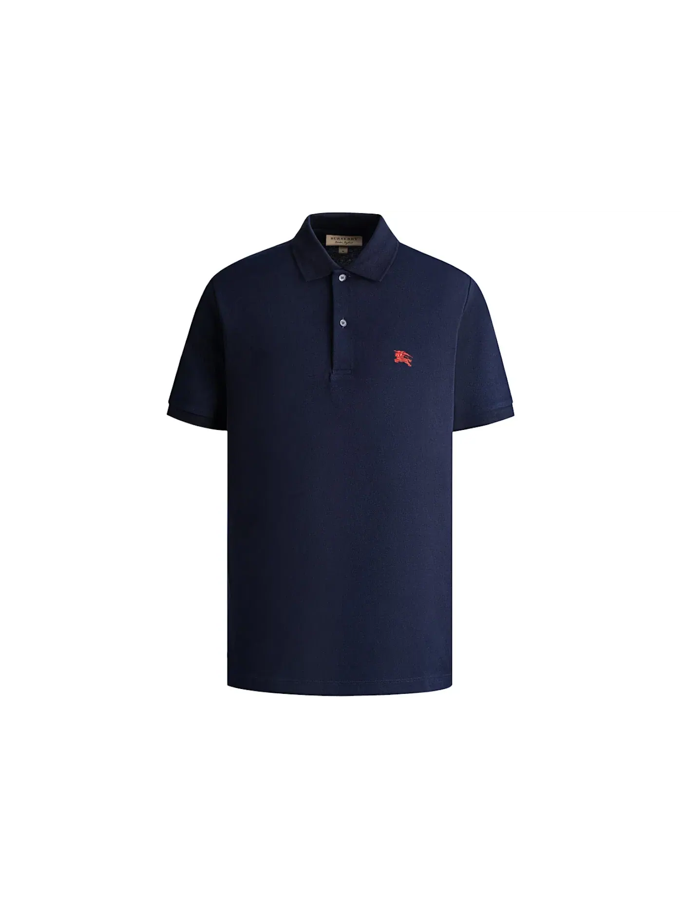 Мужское поло с принтом Burberry Polo Burberry — изображение 1 из 1, темно-синий/красный