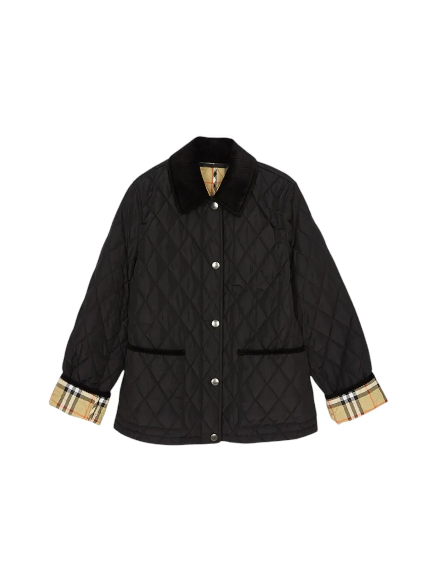 Женская куртка стеганая нейлоновая Burberry — изображение 1 из 1, черный/песочный