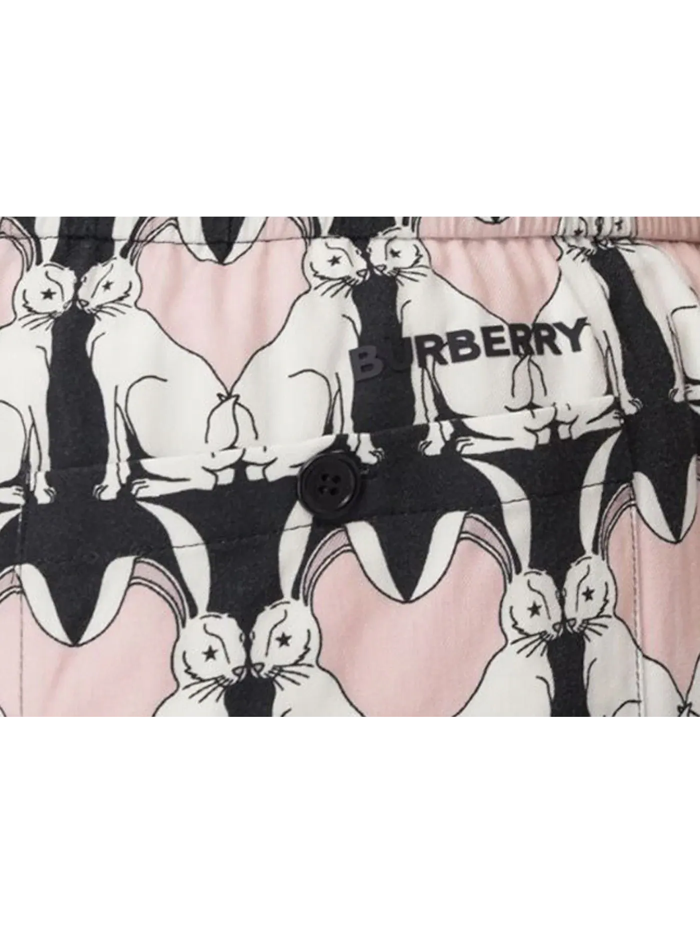 Мужские шорты с принтом Rabbit Burberry — изображение 2 из 2, черный розовый