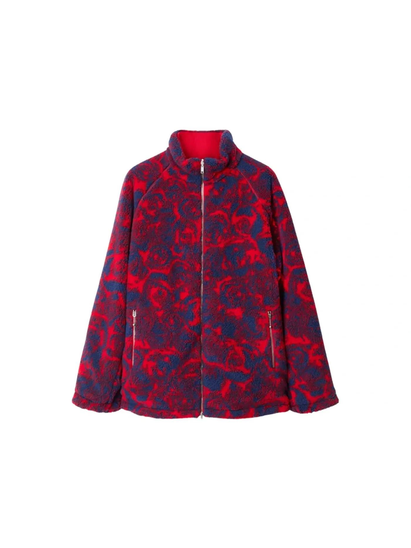 Мужская куртка из флиса с принтом Reversible Rose Burberry — изображение 1 из 2, красный