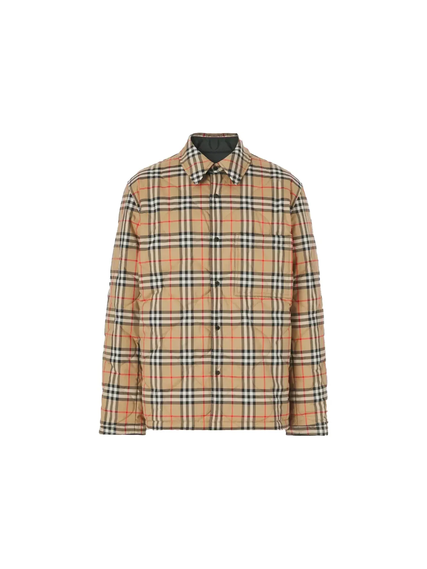 Мужская рубашка Overshirt Burberry — изображение 1 из 2, черный бежевый