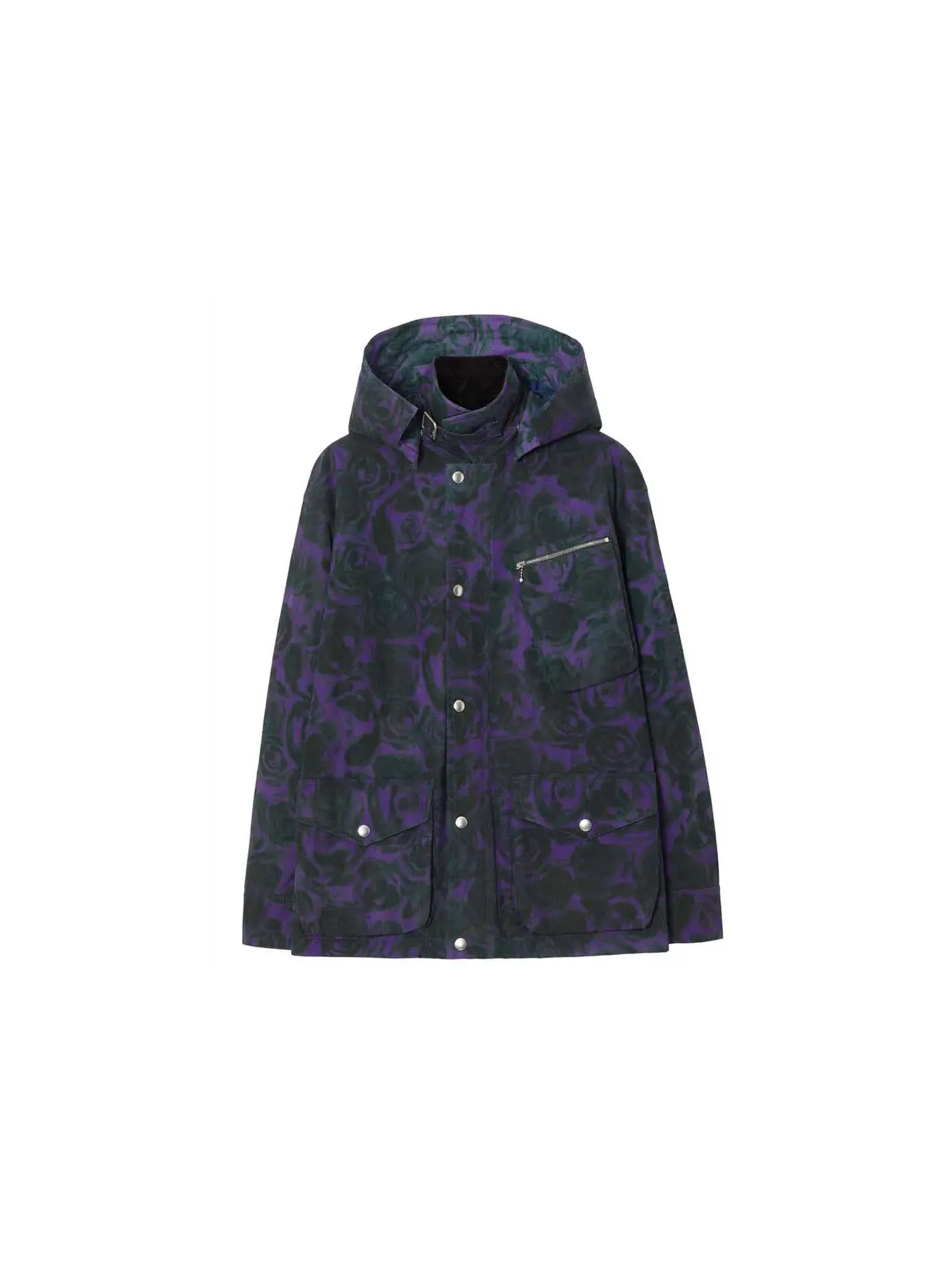 Мужская куртка с принтом Rose-Print Burberry — изображение 1 из 1, фиолетовый/черный