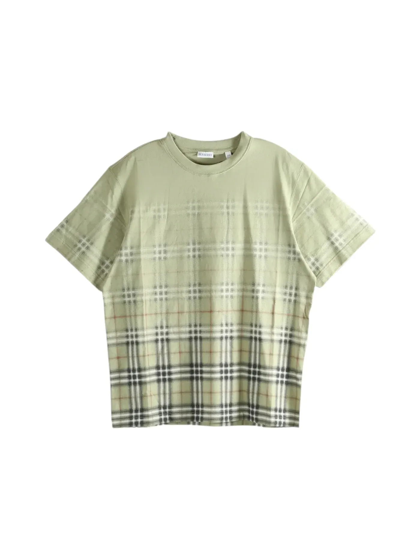 Мужская футболка с длинным рукавом Ryan Check Burberry — изображение 1 из 1, зеленый