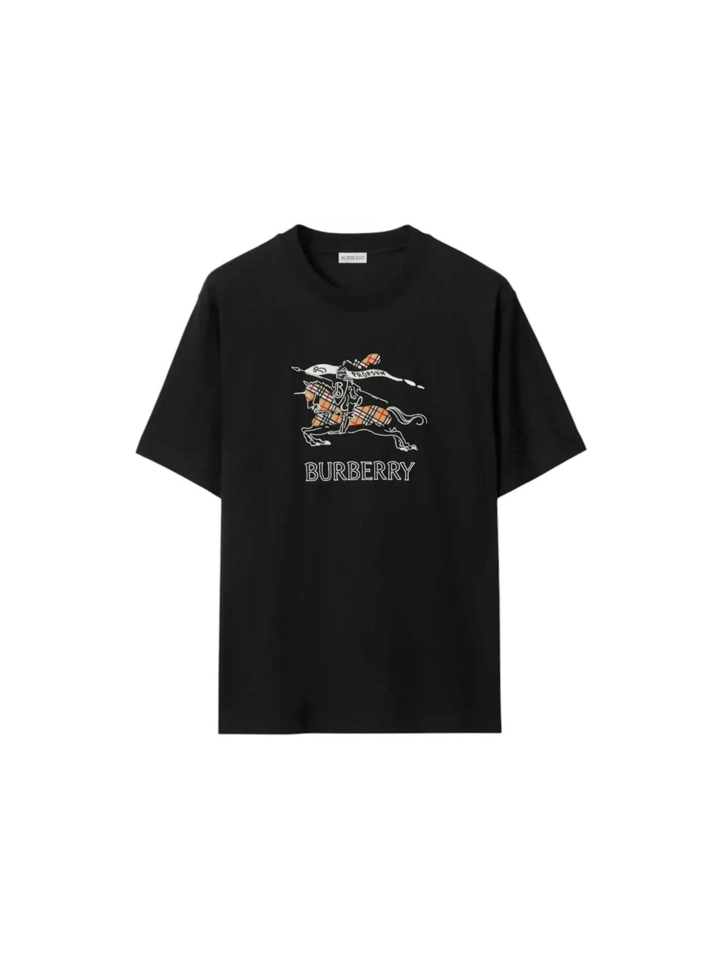 Мужская футболка с принтом Ryan Ekd Check Burberry — изображение 1 из 1, черный