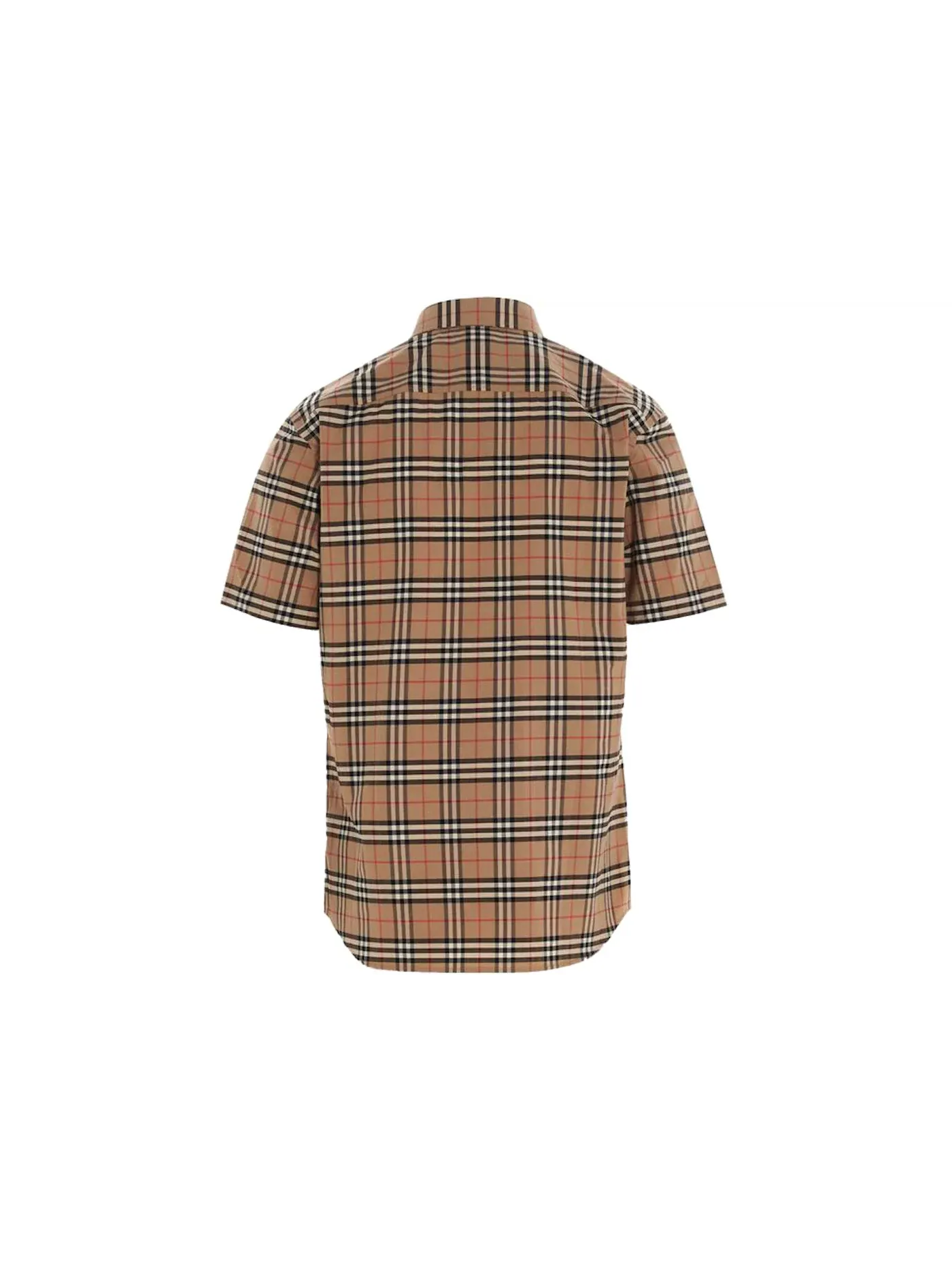 Мужская рубашка из хлопка с принтом Shirt Burberry — изображение 2 из 2, бежевый