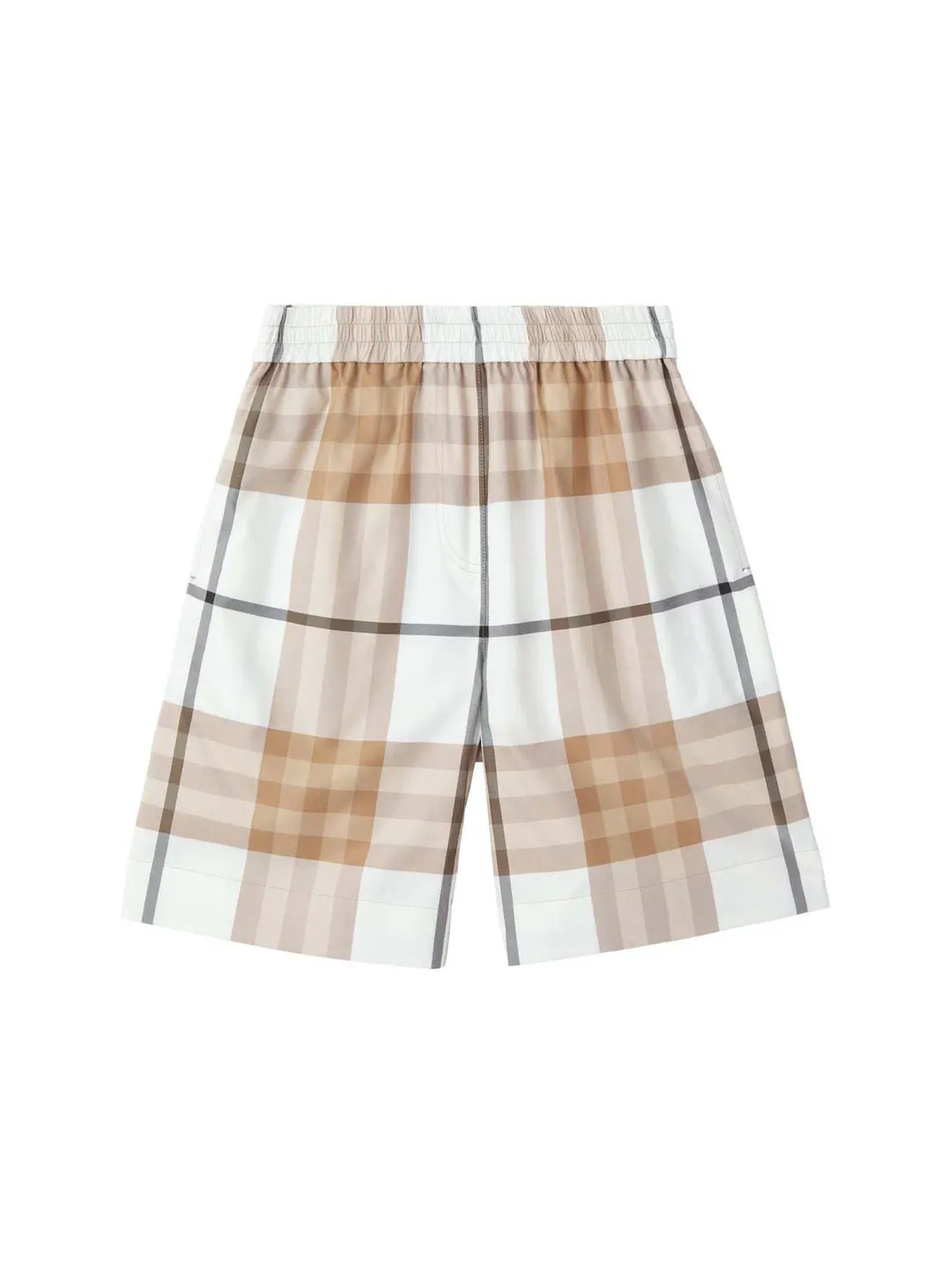 Женские шорты с принтом Signature Check-print Burberry — изображение 1 из 1, белый/бежевый